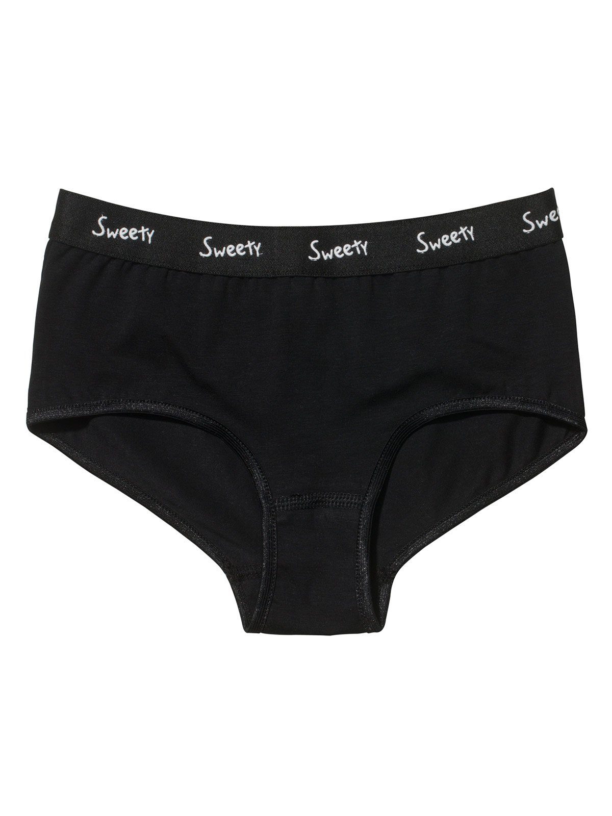 Sweety schwarz Jersey Single Sparpack hohe Hipster 4-St) for Slip Kids 4er Mädchen (Spar-Set, Markenqualität