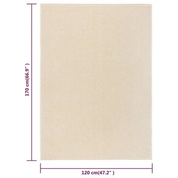Teppich Kurzflor 120x170 cm Creme, furnicato, Rechteckig