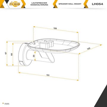 RICOO LH054 Lautsprecher-Wandhalterung, (1-tlg., Wandhalter für SONOS ONE, SL & Play:1 Lautsprecher schwenkbar neigbar)