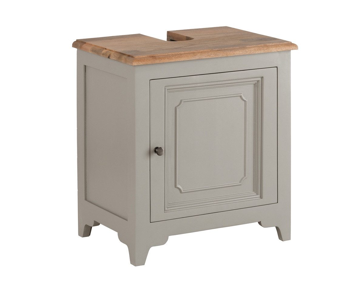 Main Меблі Waschbeckenunterschrank Waschbeckenunterschrank 60x64cm 'Belfort' Mango schilfgrün & natur