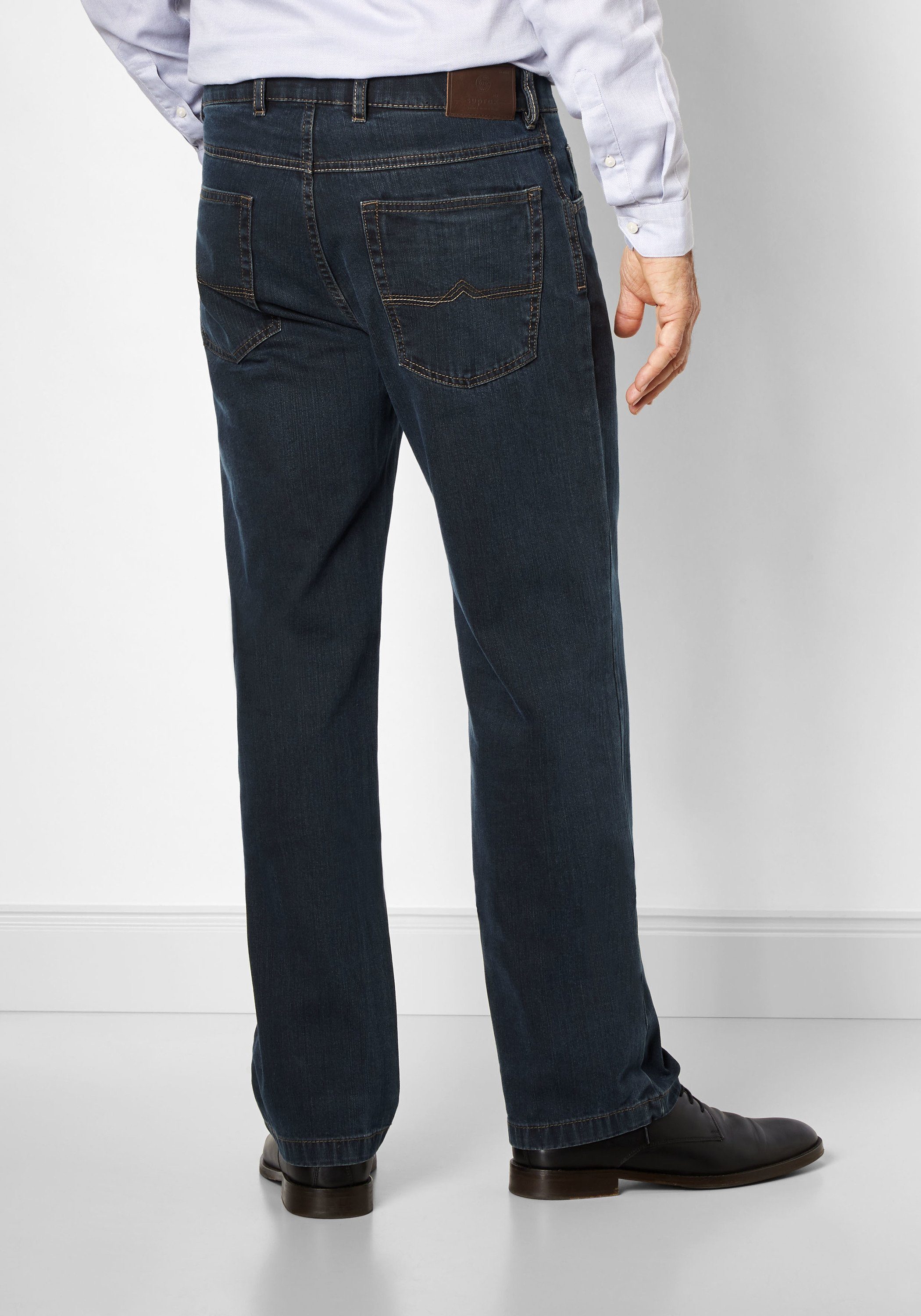 Suprax Regular-fit-Jeans Jeans mit elastischem Komfort-Dehnbund und Sicherheitstasche