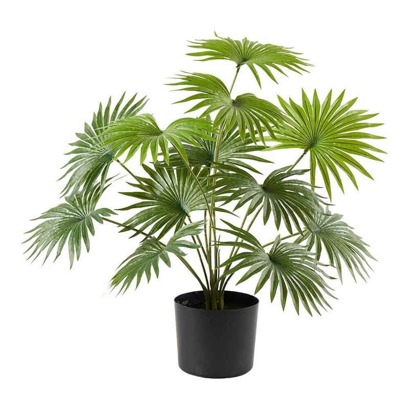 Kunstpflanze Kunststoff Palme Fächerpalme H65 cm, Florissima