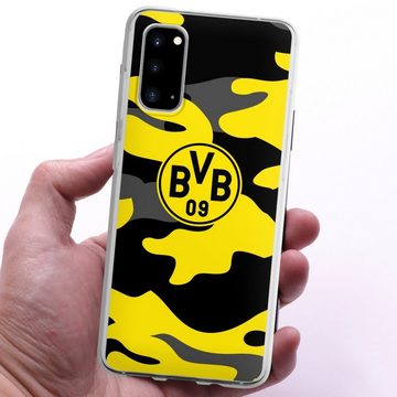 DeinDesign Handyhülle BVB Borussia Dortmund Fanartikel BVB Camo, Samsung Galaxy S20 Silikon Hülle Bumper Case Handy Schutzhülle