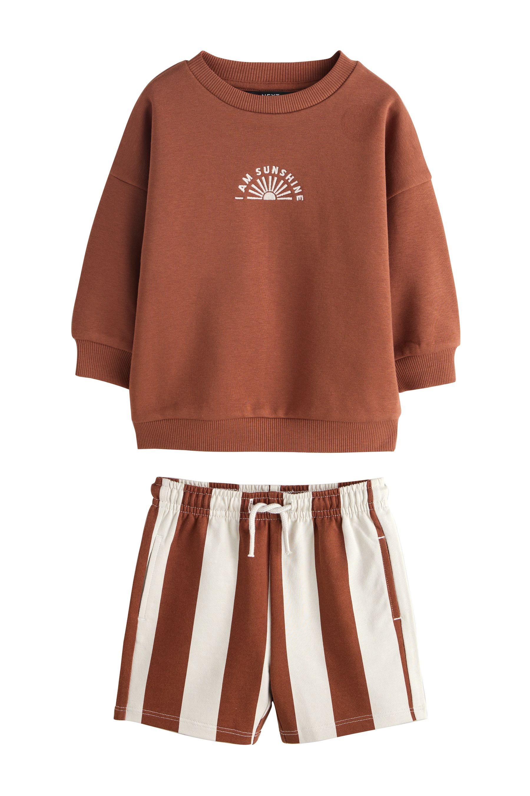 Next Pullover & Shorts Rundhals-Sweatshirt und Shorts im 2-teiligen Set (4-tlg)
