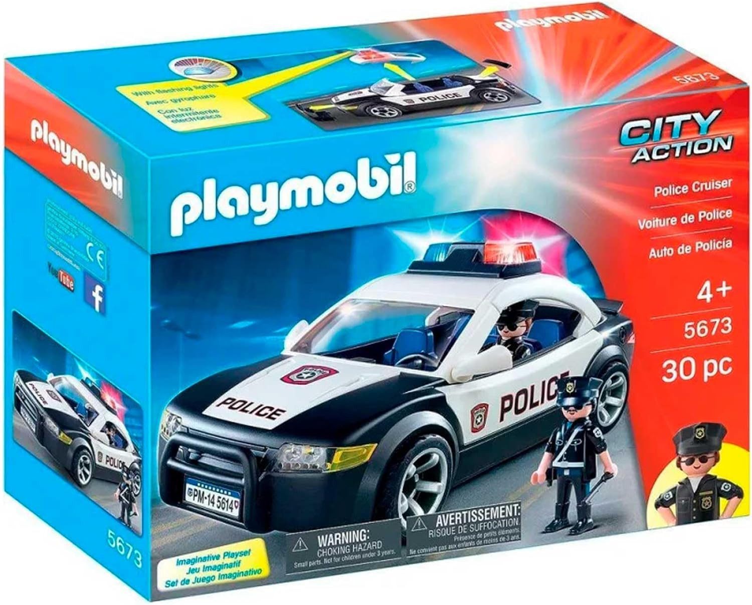 Playmobil® PLAYMOBIL® 5673 Polizeifahrzeug Konstruktionsspielsteine