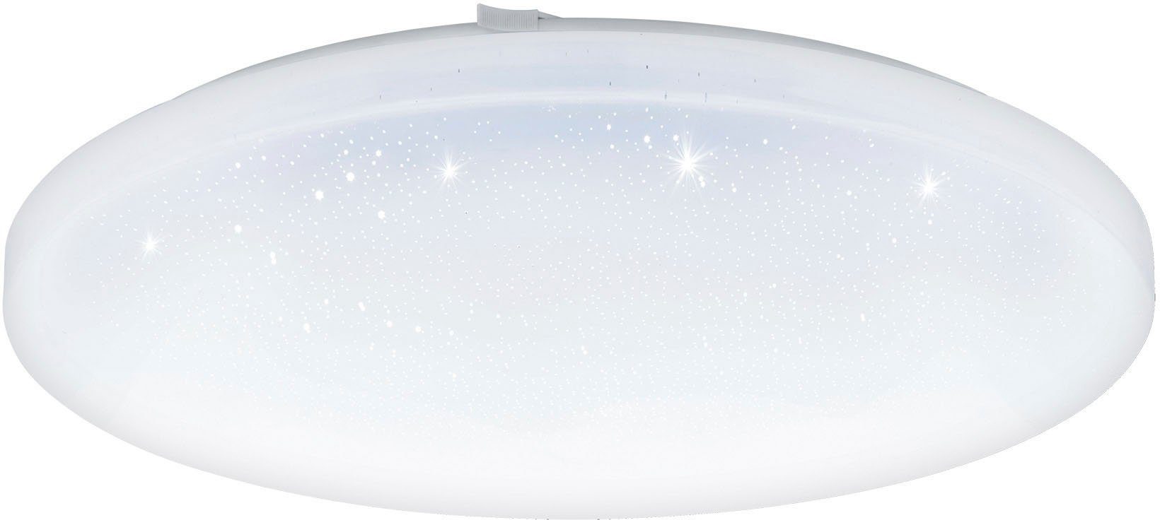 EGLO LED Deckenleuchte FRANIA-S Deckenlampe, weiß, Kristalleffekt, geringe Aufbauhöhe, LED fest integriert, Warmweiß, Wohzimmer, Küche, …