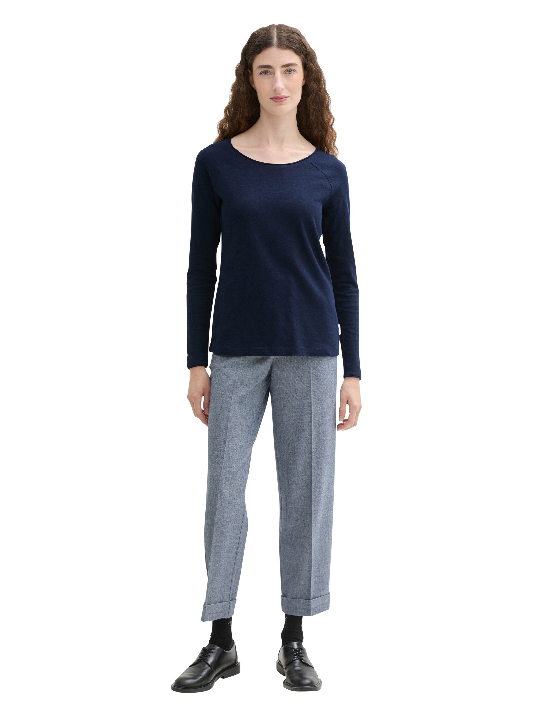 TOM TAILOR Langarmshirt mit U-Boot-Ausschnitt