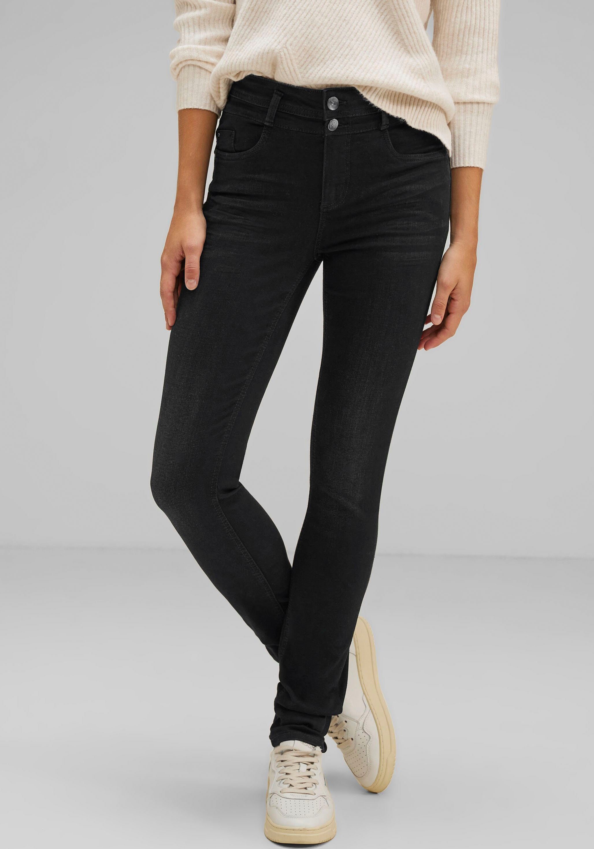im STREET Slim-fit-Jeans uneingeschränkte Free-to-move-Qualität für ONE York, Bewegungsfreiheit Style