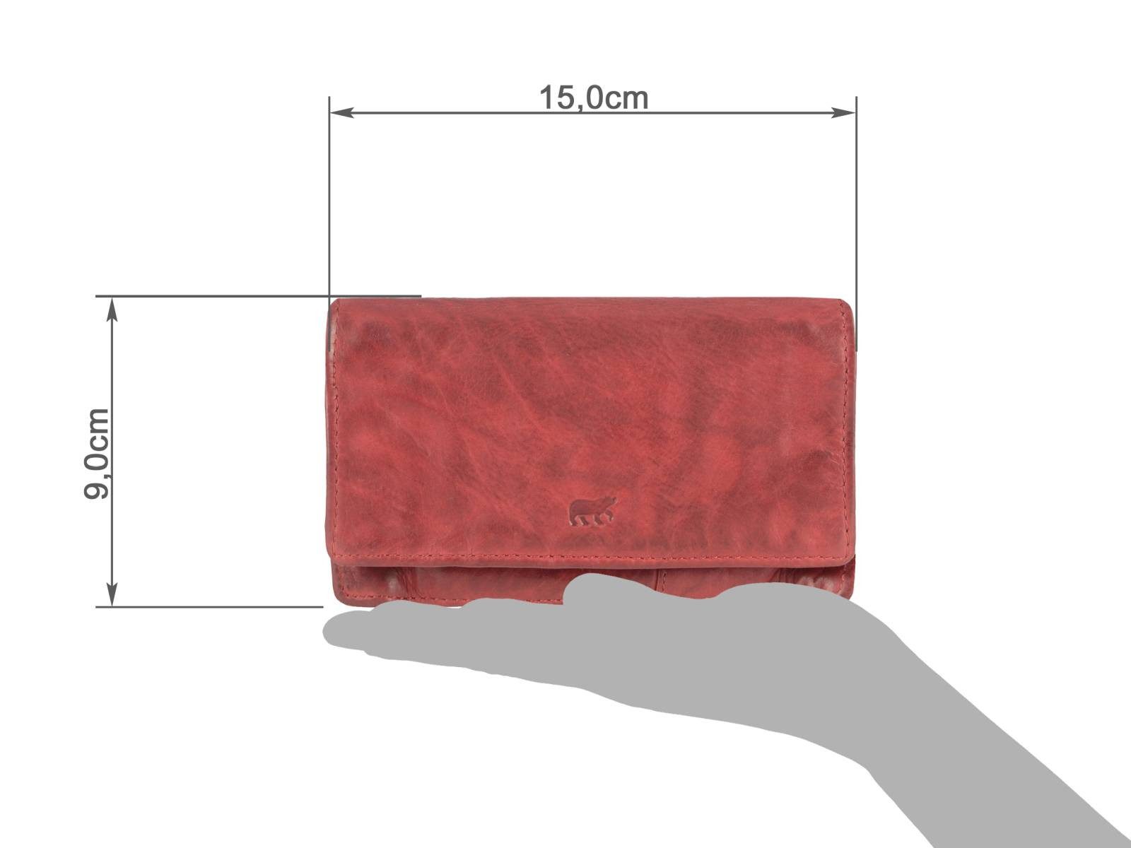 Bear Design Geldbörse "Emma" knautschiges Leder Geldbeutel Damen mit RFID S günstig online kaufen