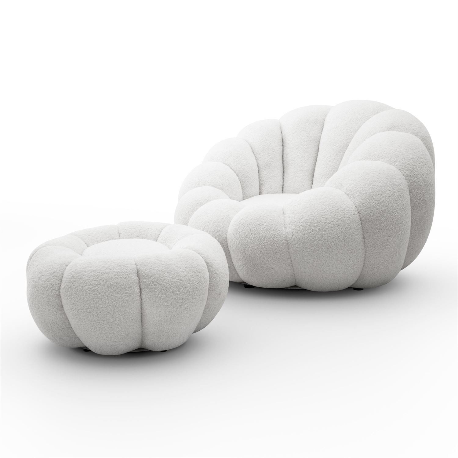 Lookway Drehsessel FLUFFY mit Fußhocker Bequemer günstig online kaufen