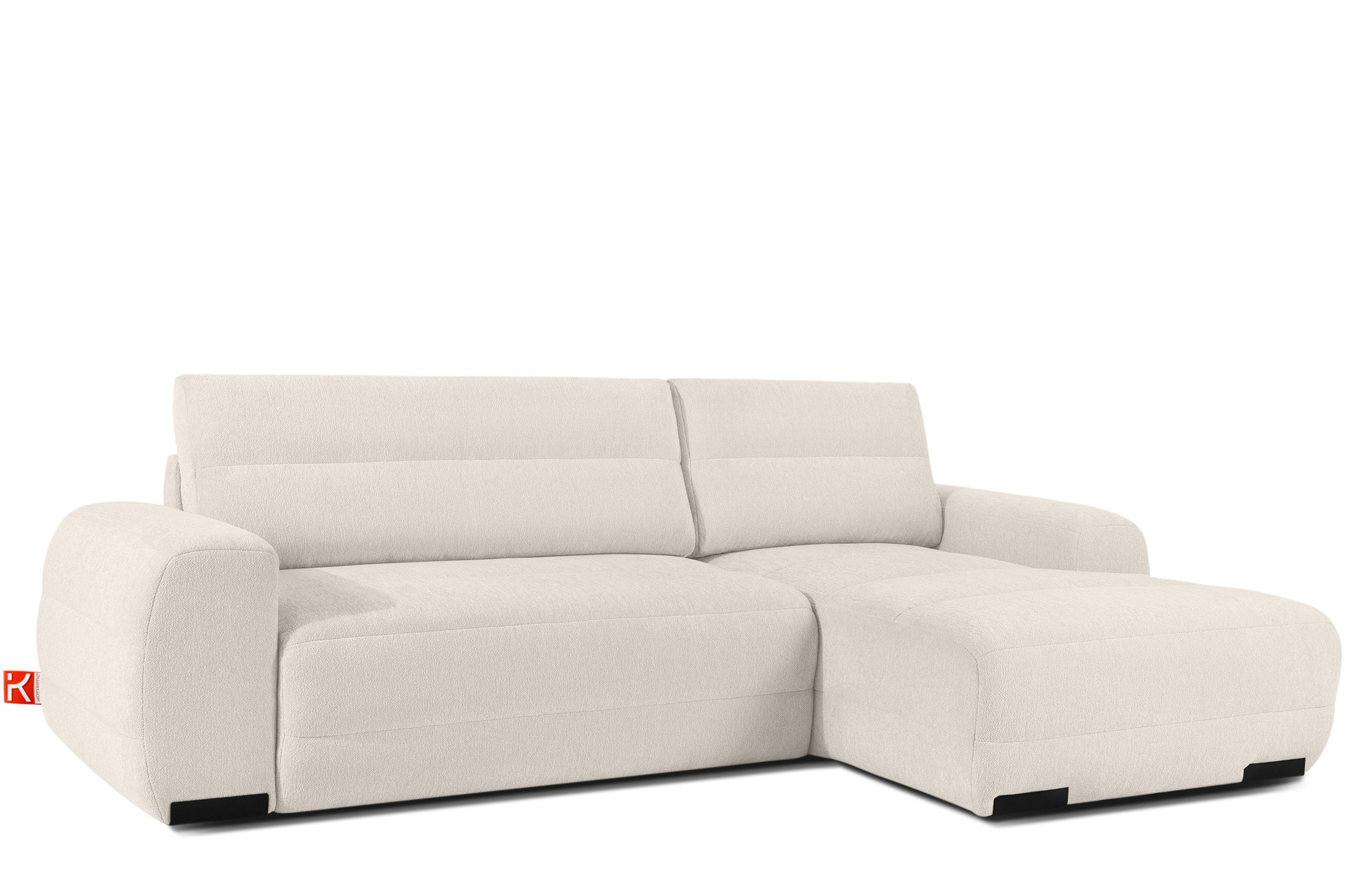 KONSIMO® Ecksofa BLUME L-Form, Schlafsofa, hergestellt in der EU, Rechts Ecksofa, Eckcouch mit Schlaffunktion und Bettkasten, hochwertiger Wellenfeder