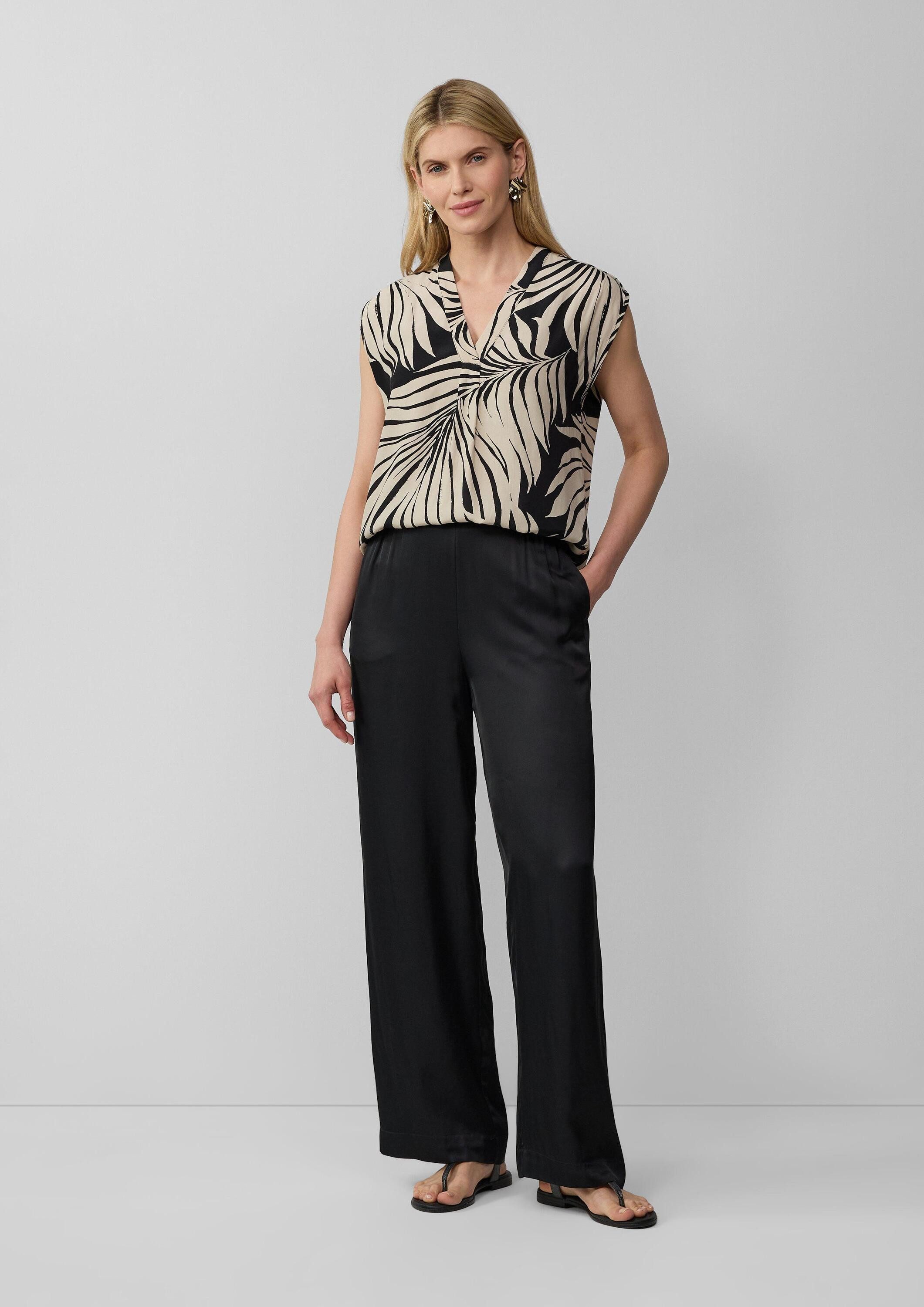 s.Oliver Blusentop Bluse Fließende Viskosebluse mit floralem Print