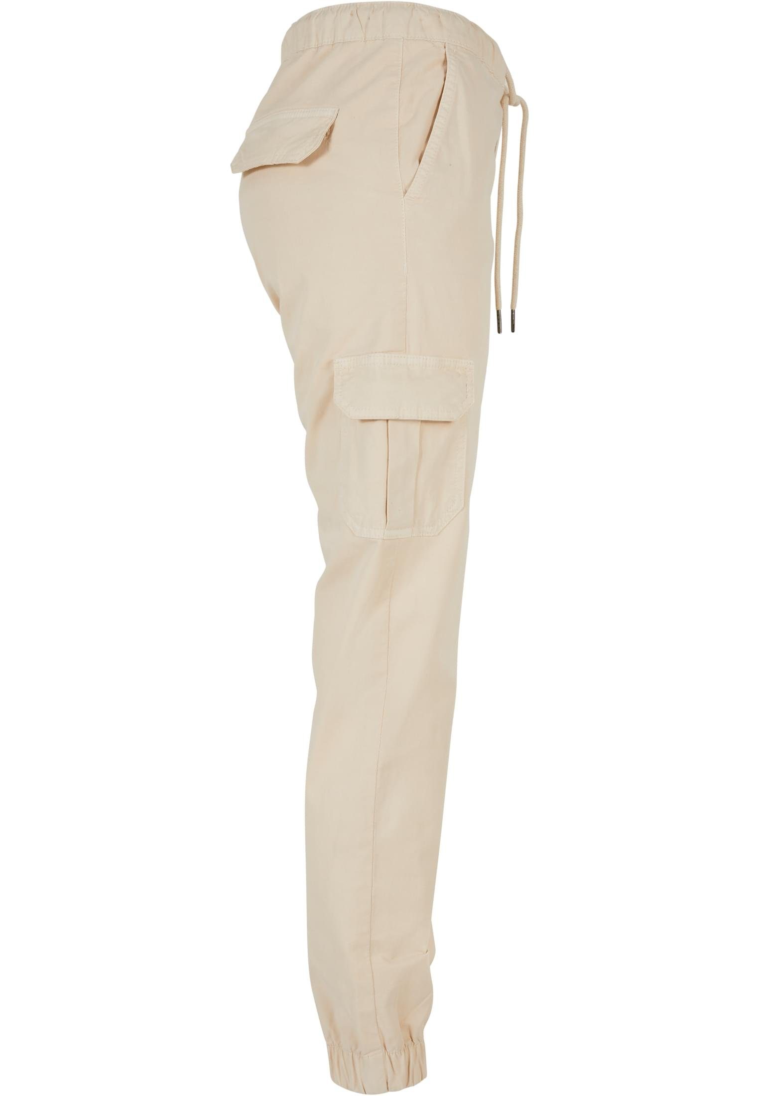 Jogging Cargohose URBAN CLASSICS Damen Pants Waist Ladies whitesand (1-tlg) High Cargo