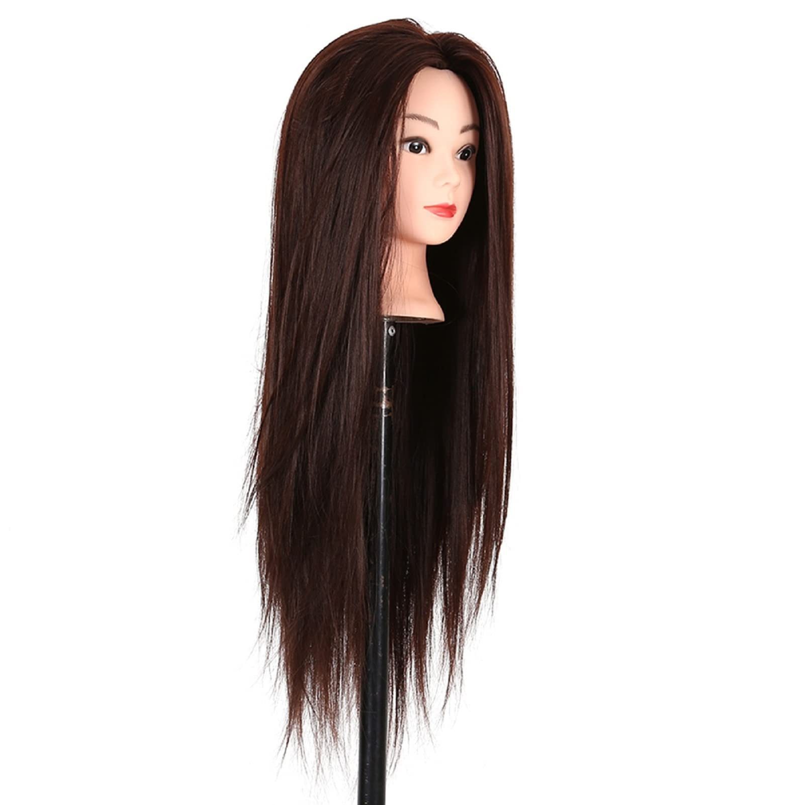 Youyijia Trainingshilfe Frisierkopf Trainingsköpfe Übungskopf Friseur 24" Synthetik Haar