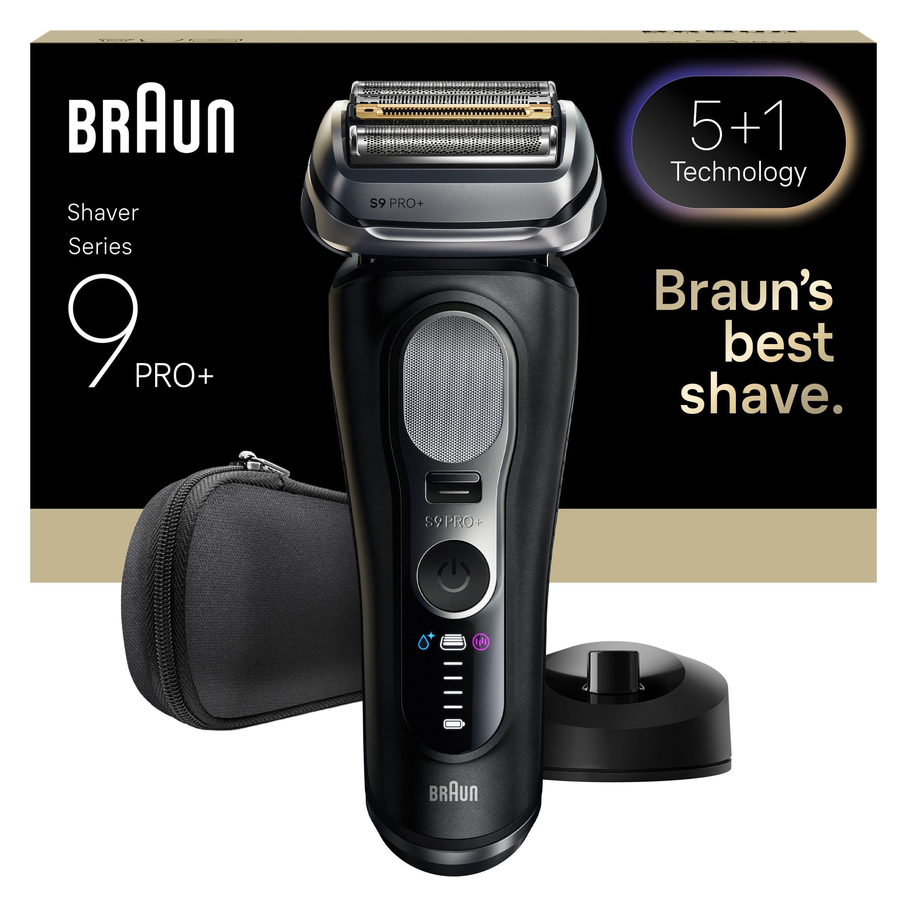 Braun Elektrorasierer Series 9 9610s, integrierter Präzisionstrimmer, Pro-SensoAdapt, Ladeständer, 5+1 ultradünne Präzisionsklingen