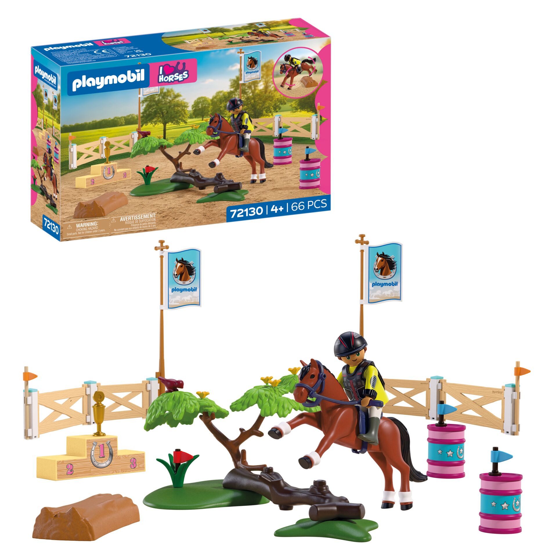 Playmobil® Turnierreitplatz (72130), I Love Horses Konstruktions-Spielset, (66 St), Made in Europe