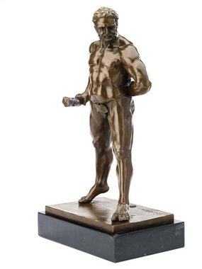 Aubaho Skulptur Bronze Herkules 47cm Herakles Bronzefigur Bronzeskulptur antik Stil sc