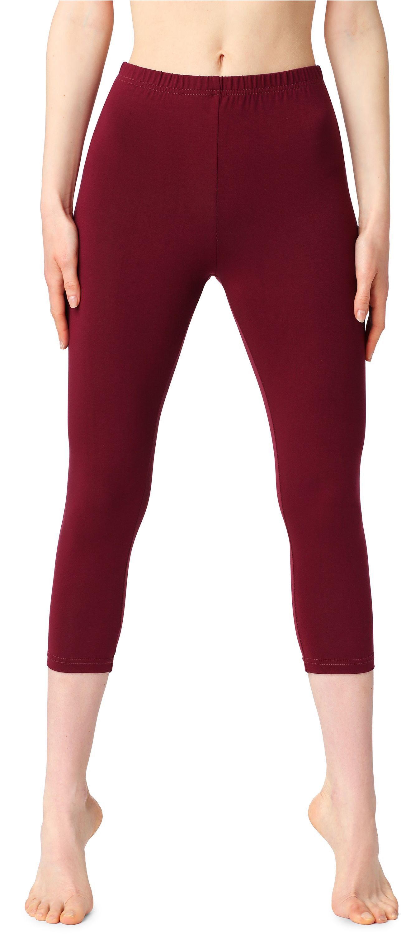 Leggings Damen 3/4 Capri Leggings aus Baumwolle BLV50-199