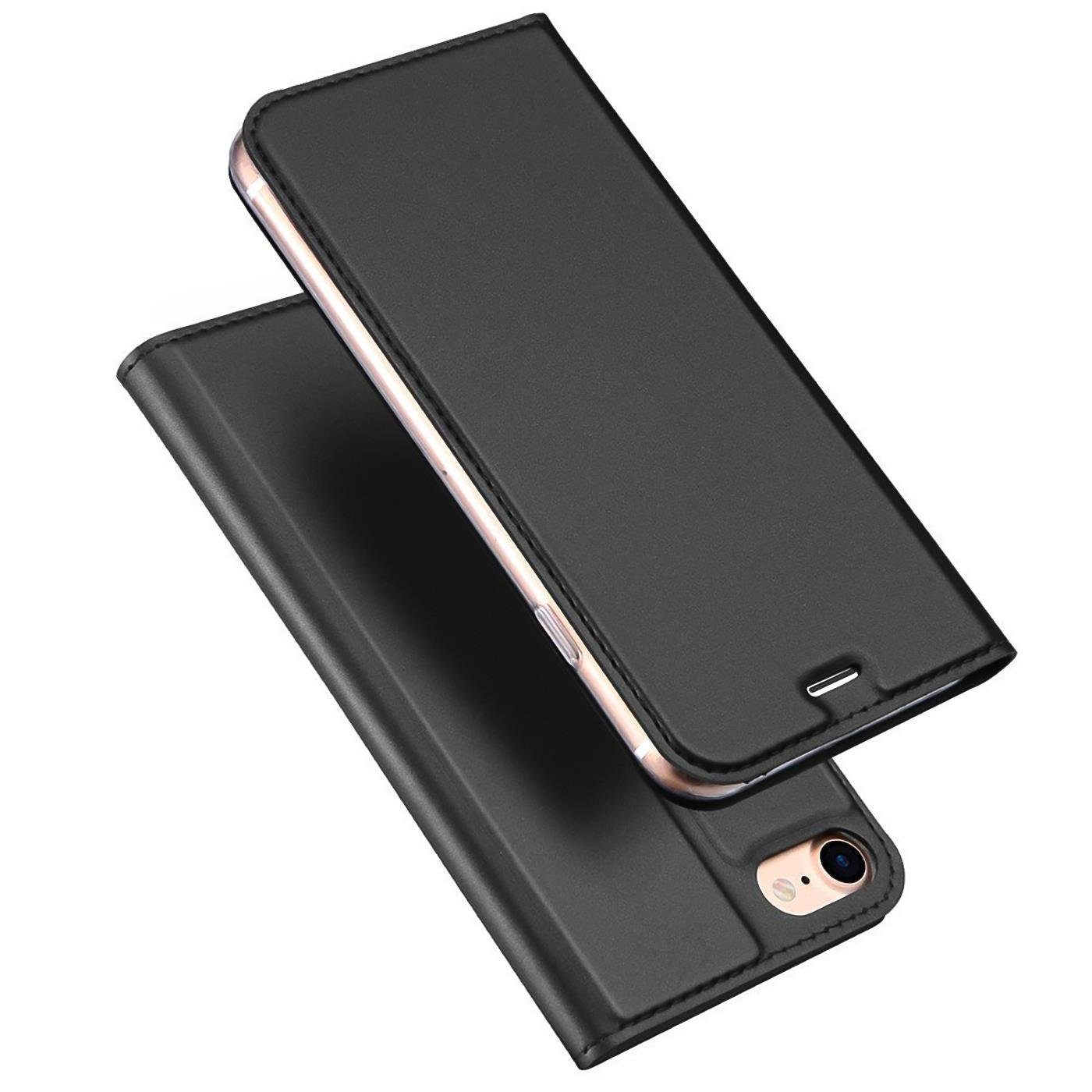 CoolGadget Handyhülle Magnet Case Handy Tasche für iPhone 7 / 8 / SE 2 / SE 3 4,7 Zoll, Hülle Klapphülle Ultra Slim Cover für iPhone SE 2020 2022 Schutzhülle