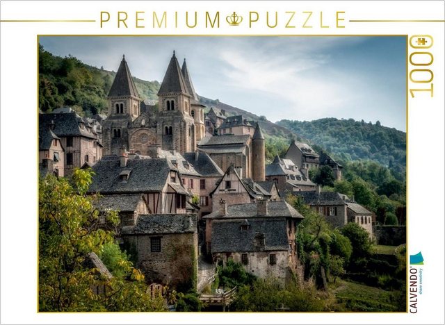 CALVENDO Puzzle CALVENDO Puzzle Conques, das Dorf 1000 Teile Lege-Größe 64 x 48 cm Foto-Puzzle Bild von Alain Gaymard, 1000 Puzzleteile
