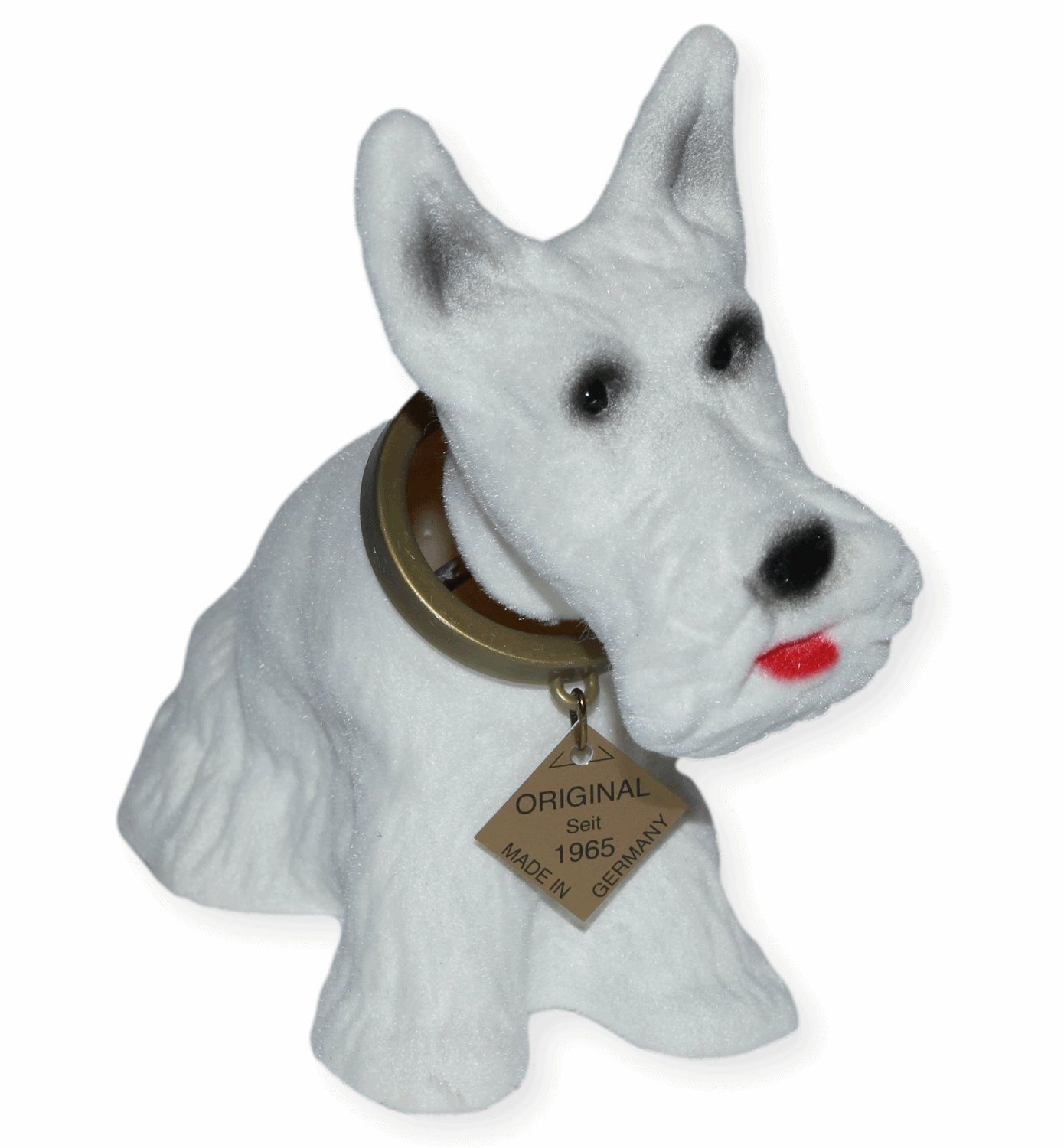 Rakso Oskar Schneider GmbH Tierfigur Wackelfigur Hund Scottish Terrier H 22 cm weiß Figur mit Wackelkopf