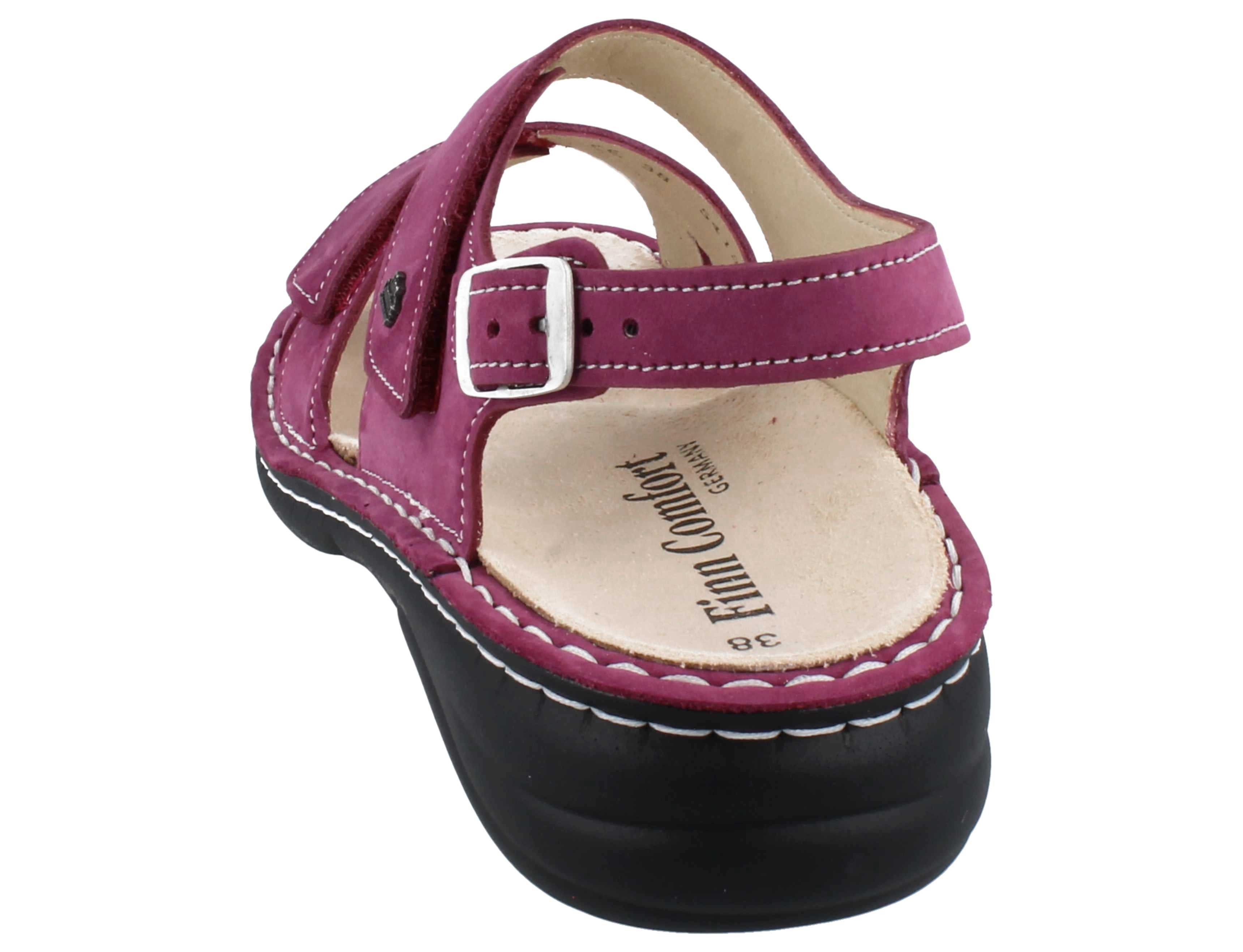 Finn Comfort FINN COMFORT Linosa Damen Sandale fuchsia Nubukleder - Größe: 38 Sandale Wechselfußbett