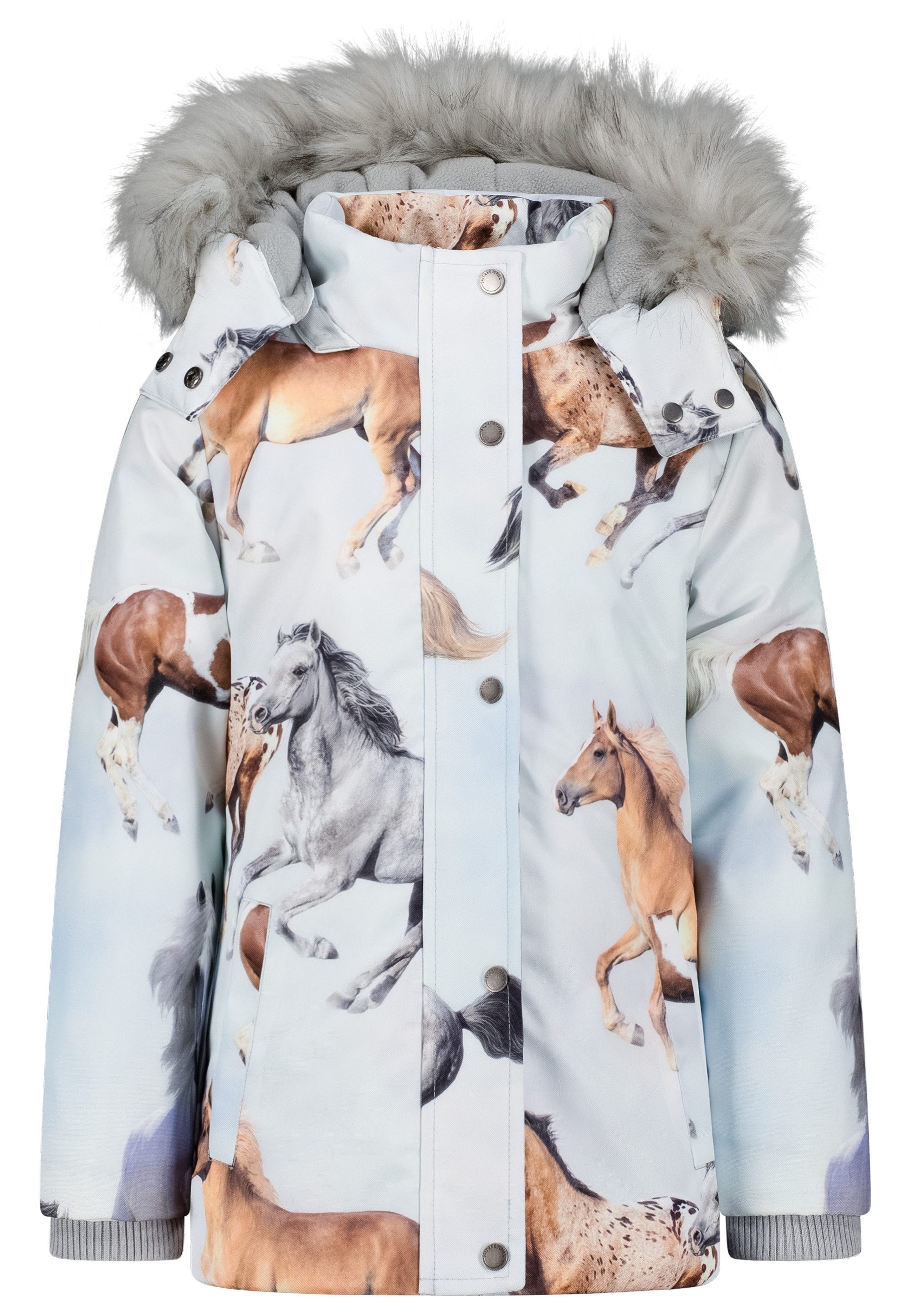 SALT AND PEPPER Steppjacke AOP Horses mit auffälligem Pferdedruck