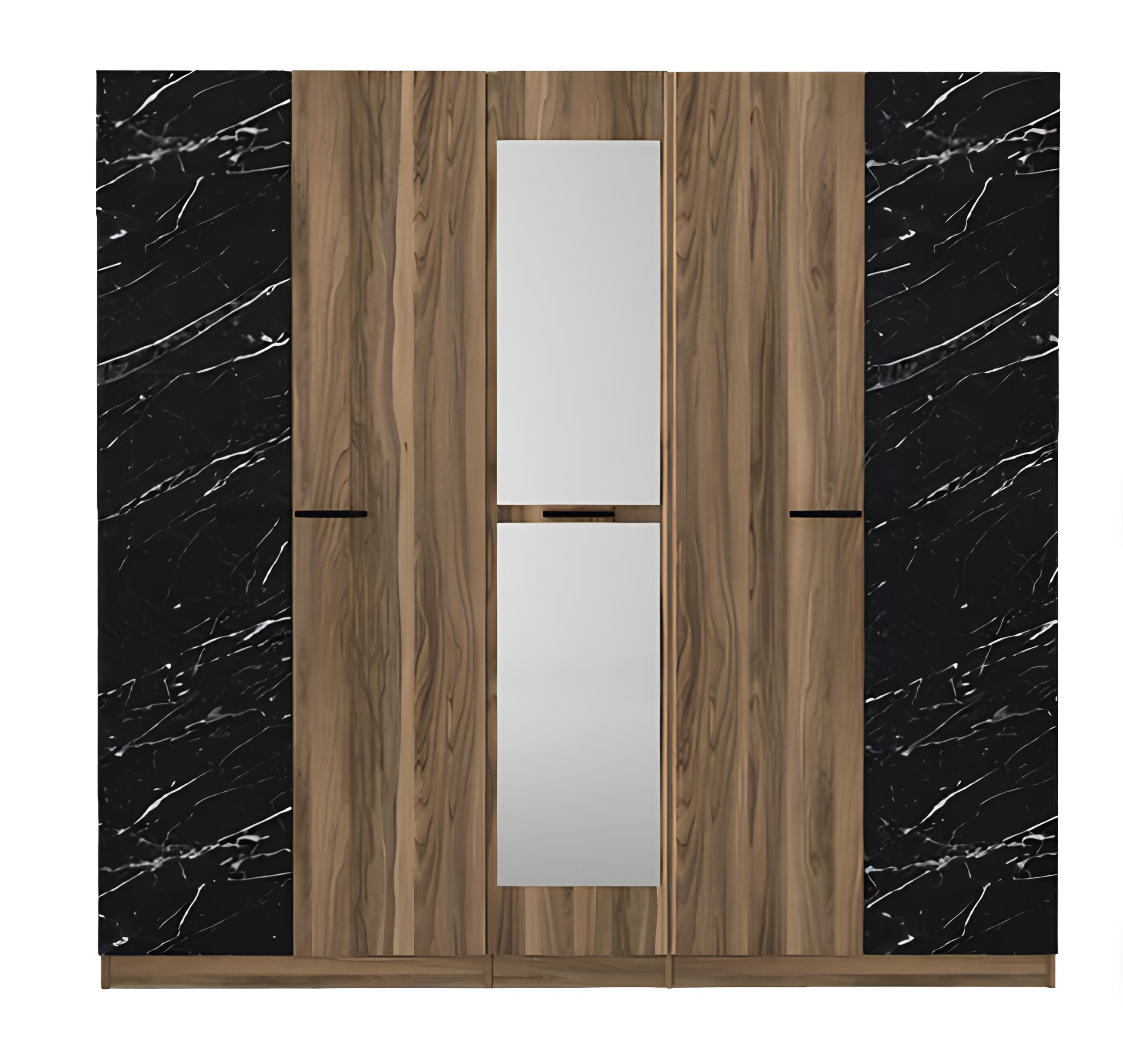 Xlmoebel Kleiderschrank Stilvoller Kleiderschrank in Brauner Holzoptik für ein modernes (Kleiderschrank) Hergestellt in Europa