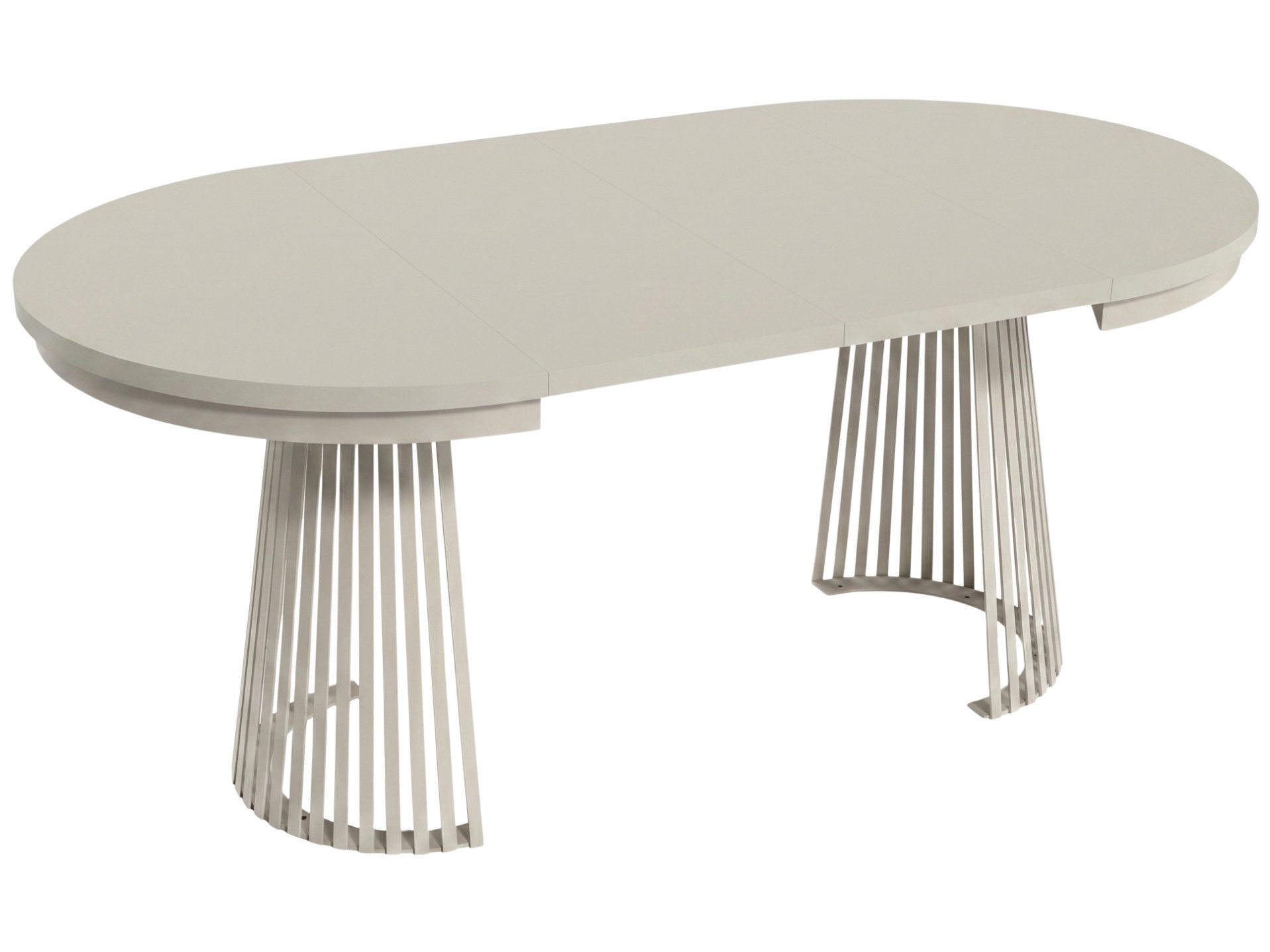 Beautysofa Esstisch Lumi im Loft-Stil, ausziehbar Ø 100–180 cm (hitze- und verfärbung beständig, Metallbeinen), verschiedene Farben – Bild 4 von 5