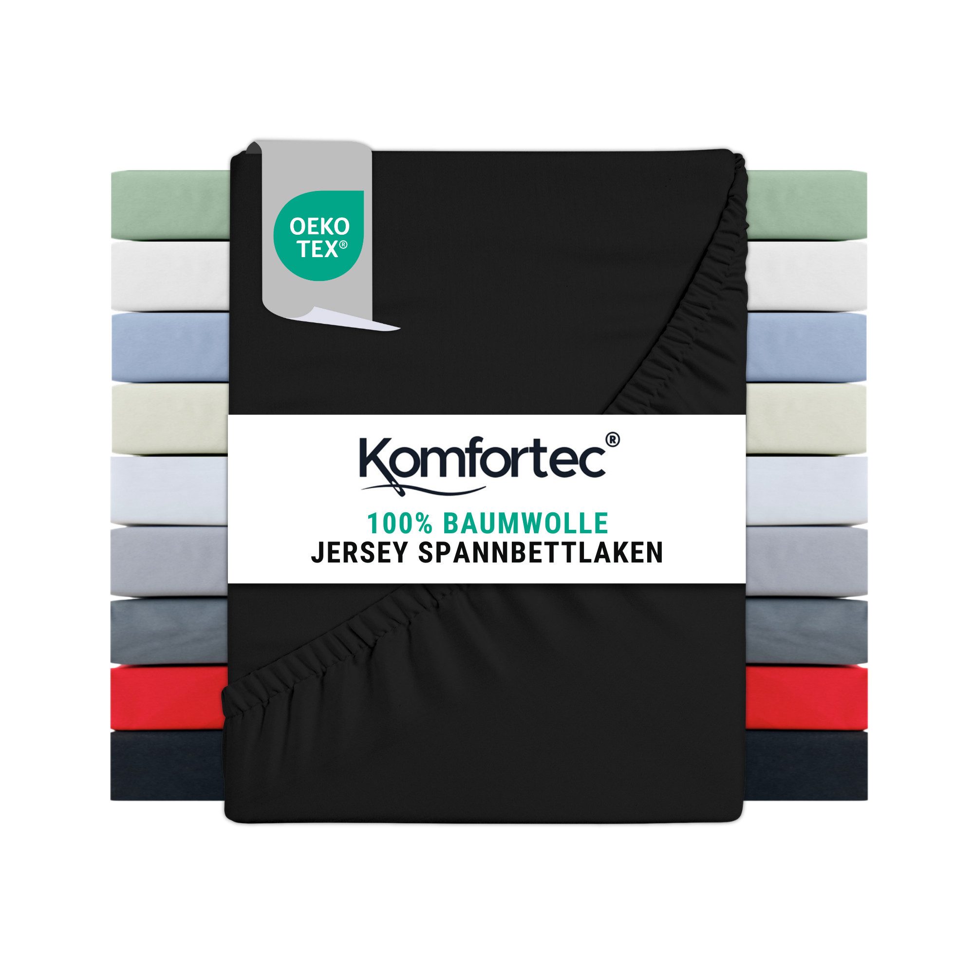 Spannbettlaken Jersey Spannbettuch, 90x200, 140x200, 160x200, 180x200 oder 200x200 cm