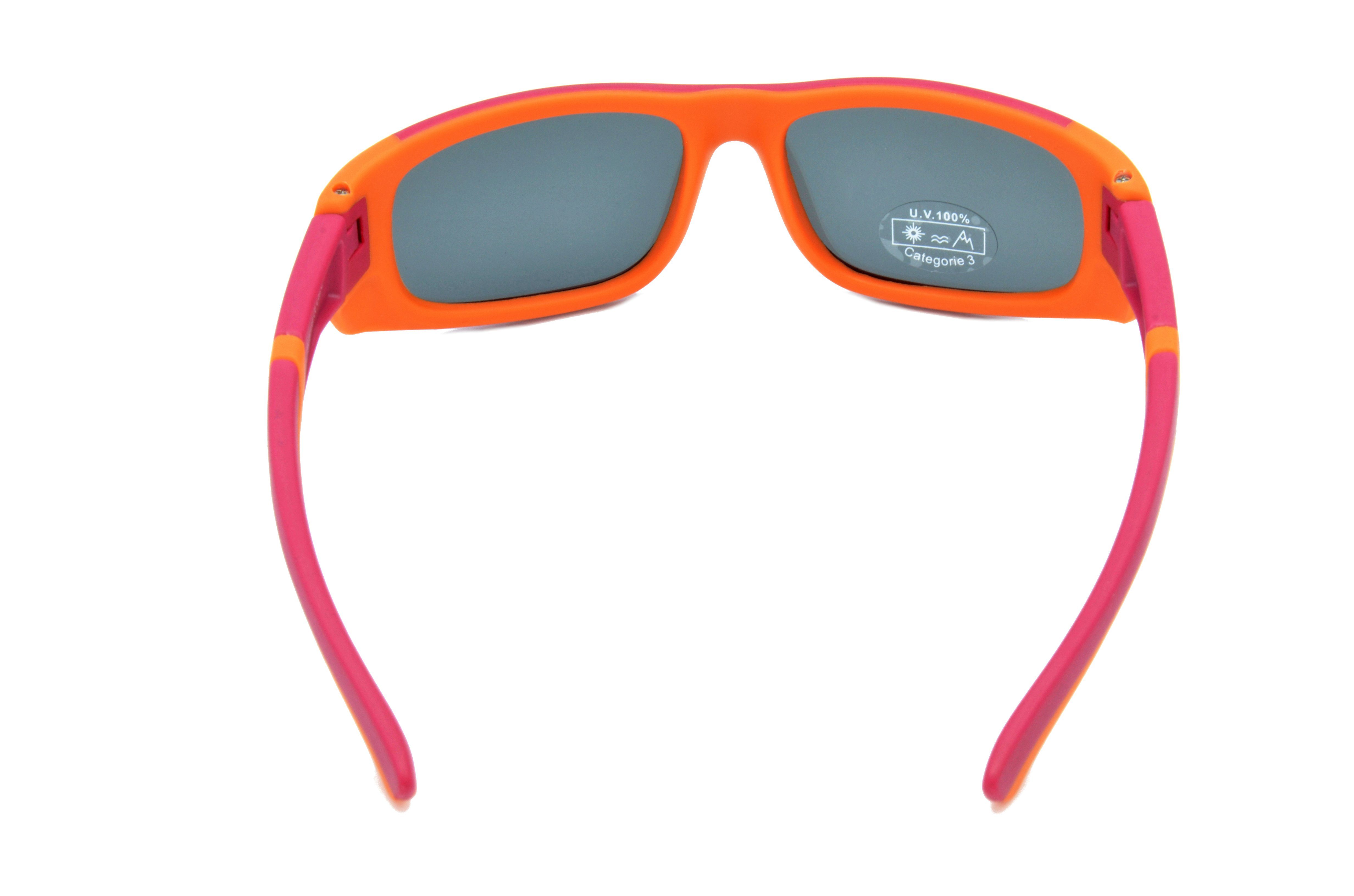 Unisex, Sonnenbrille grau, 6-12 super Jungen Gamswild - Jahre WJ5119 Mädchen dunkelrot orange, - Jugendbrille GAMSKIDS flexible Kinderbrille blau -orange Bügel grün