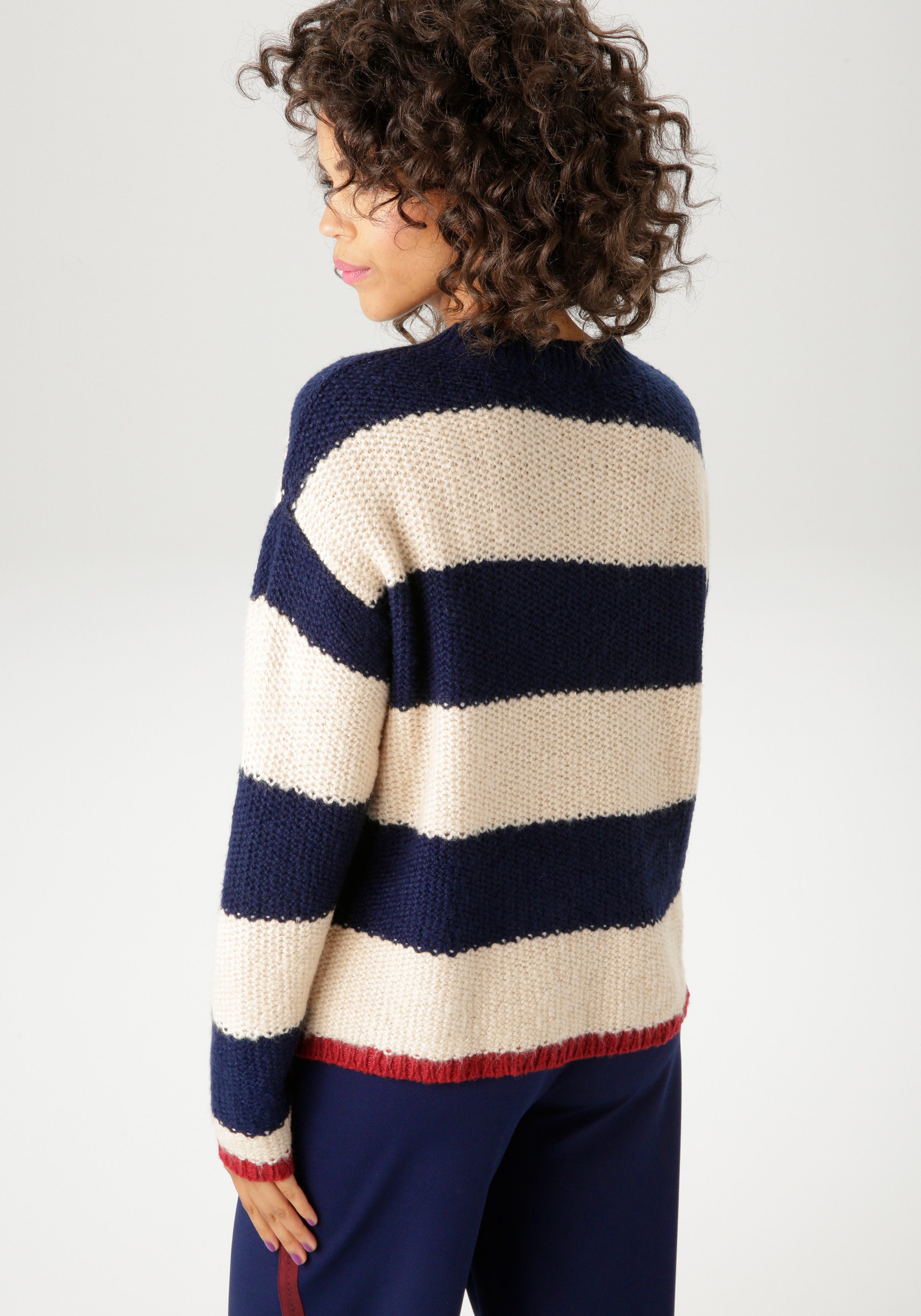 Aniston CASUAL Strickpullover mit breiten Streifen günstig online kaufen