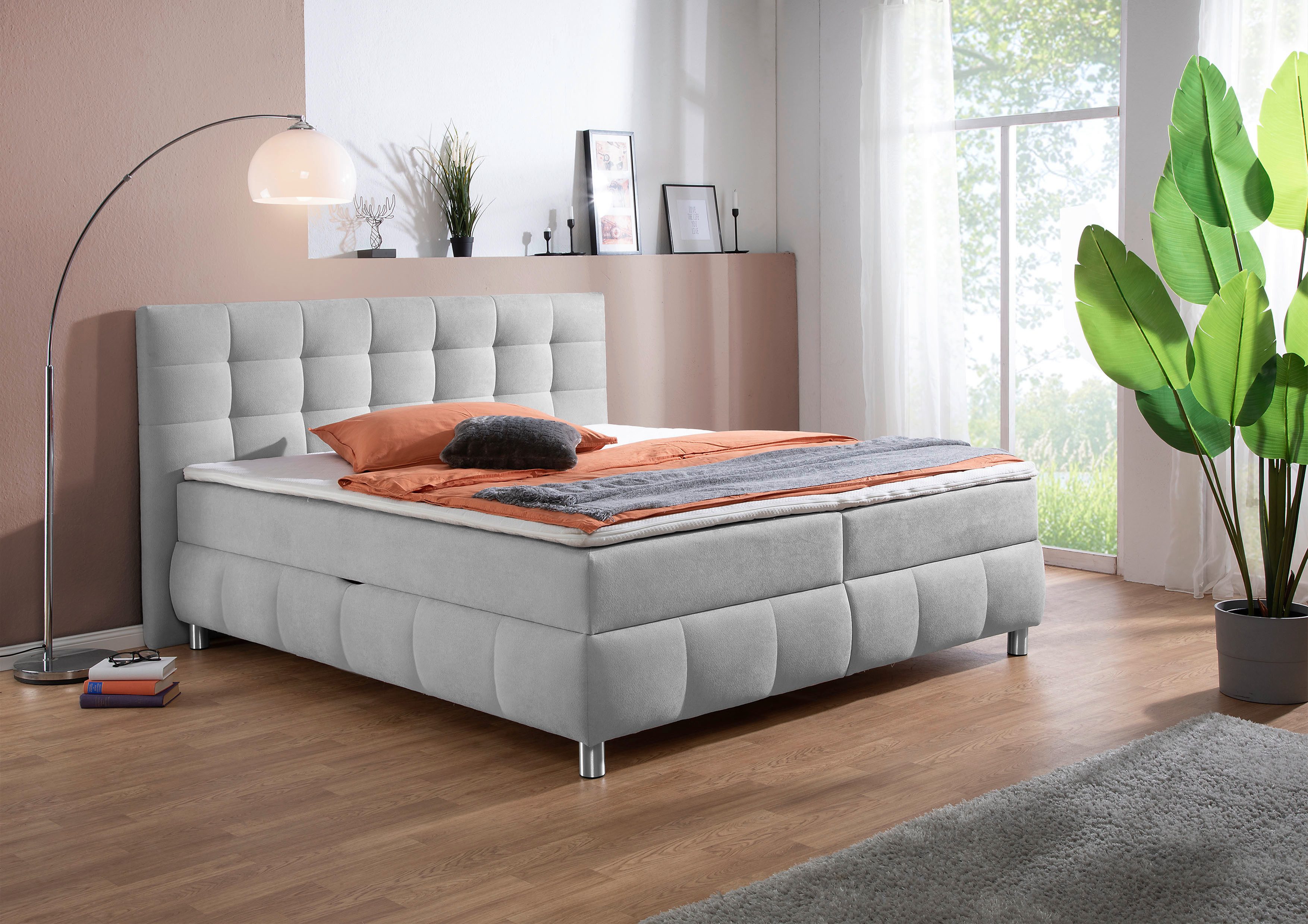 Home affaire Boxbett Marvao inkl. Bettkasten und Topper, Boxbett mit Bettkasten, inkl. Topper