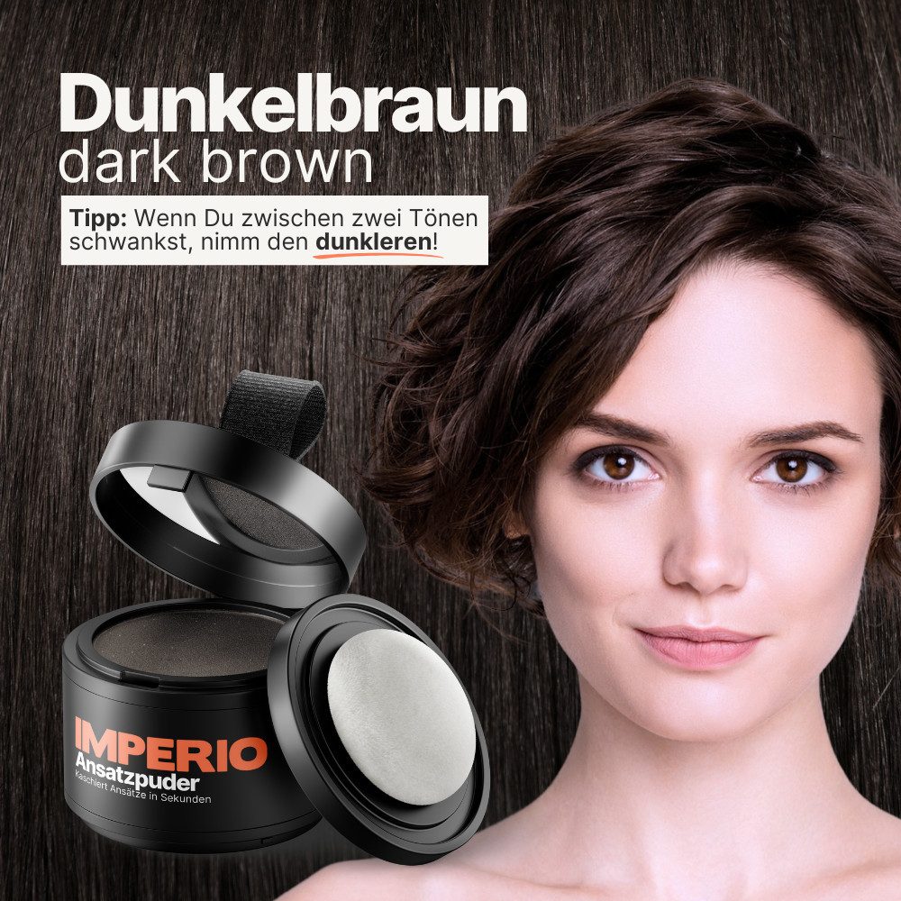 IMPERIO Haaransatz-Farbpuder Ansatzpuder - Das Make-up für Deine Haare