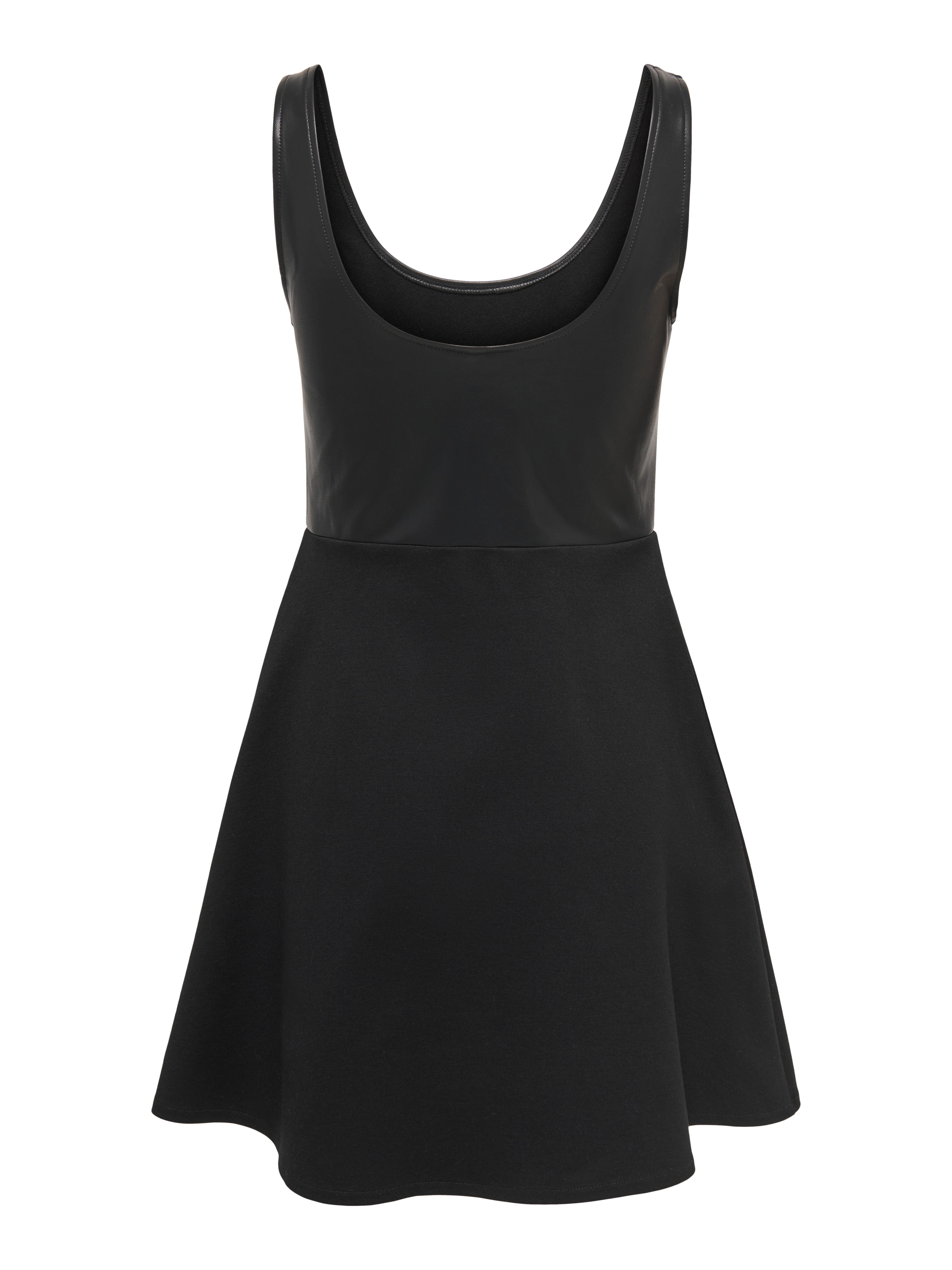 ONLY Minikleid ONLMALI S/L FAUX LEATHER MIX DRESS OTW Materialmix mit Lederimitat