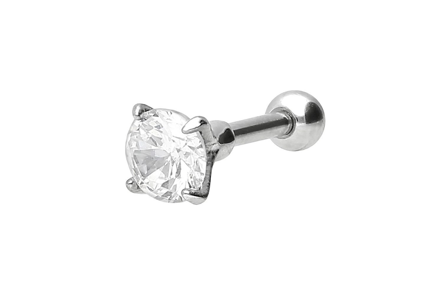 Piercing-Set Chirurgenstahl Ohrpiercing GROSSER KRISTALL