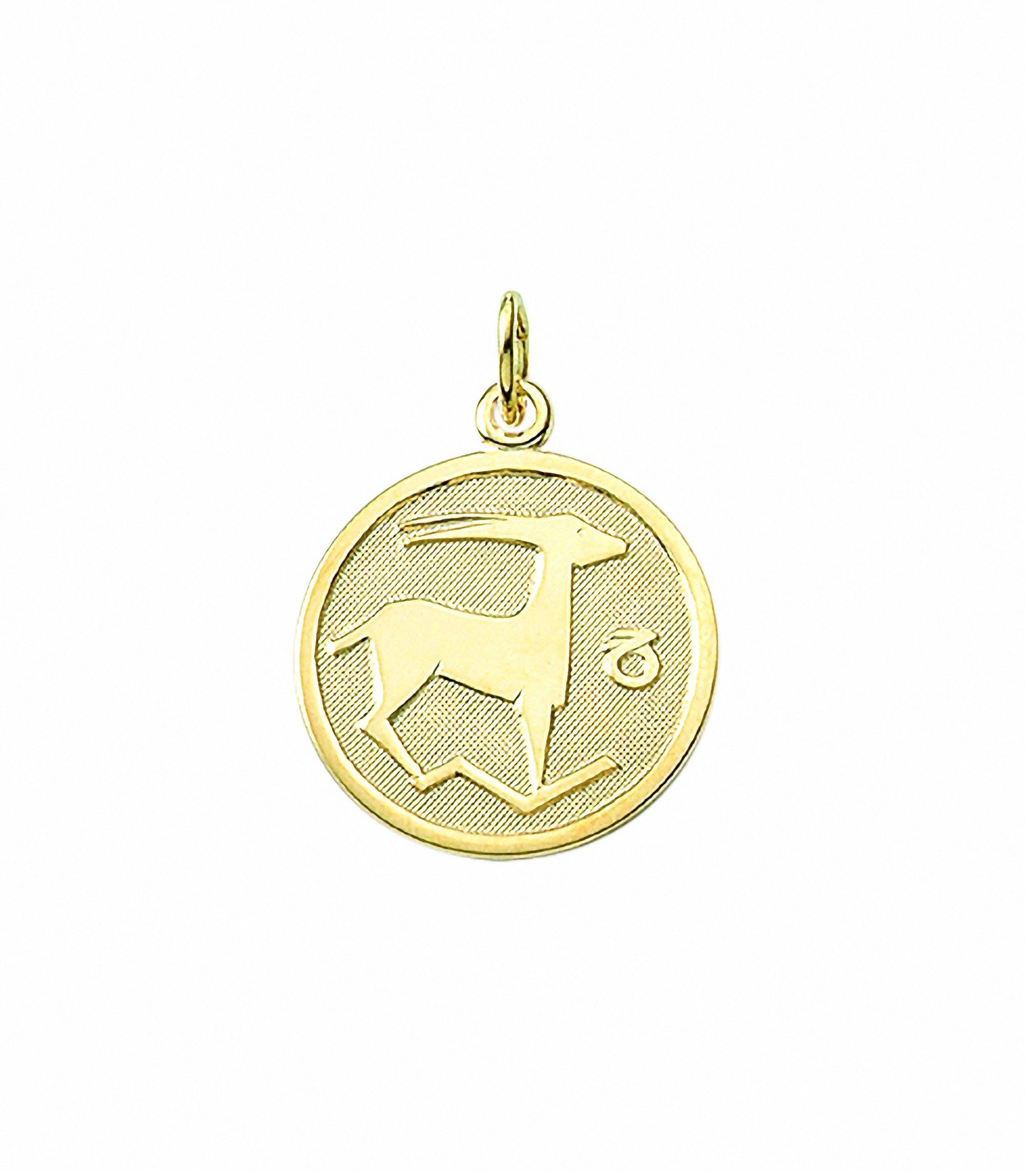 Kette mit Halskette Set mm, Ø mit - 16 Gold Anhänger Anhänger Adelia´s Steinbock Schmuckset 333 Sternzeichen