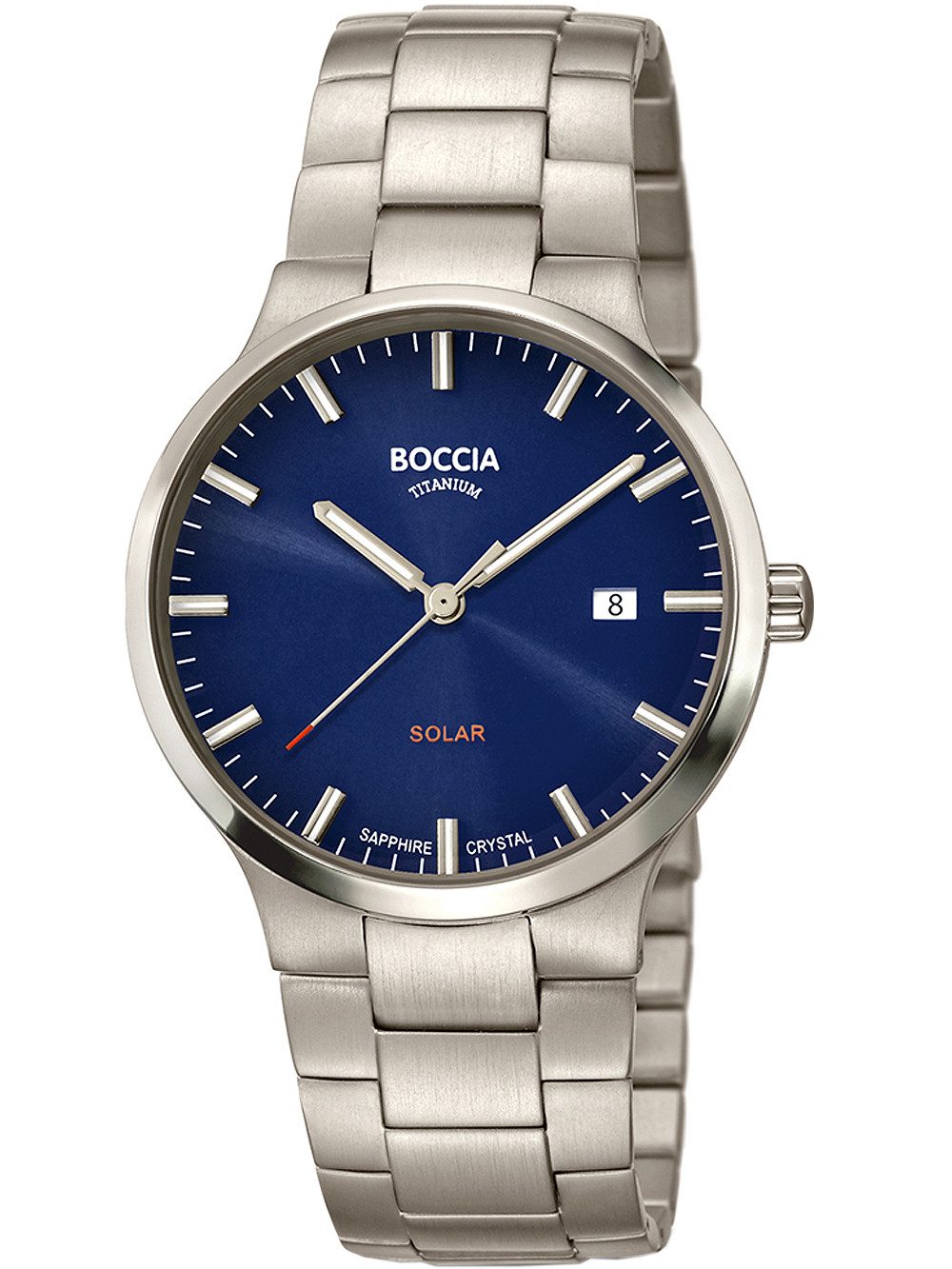 Boccia Quarzuhr Boccia 3652-02 Herrenuhr Solar Titanium 39mm 5ATM Boccia 3652-02 Herrenuhr Solar Titanium 39mm 5ATM