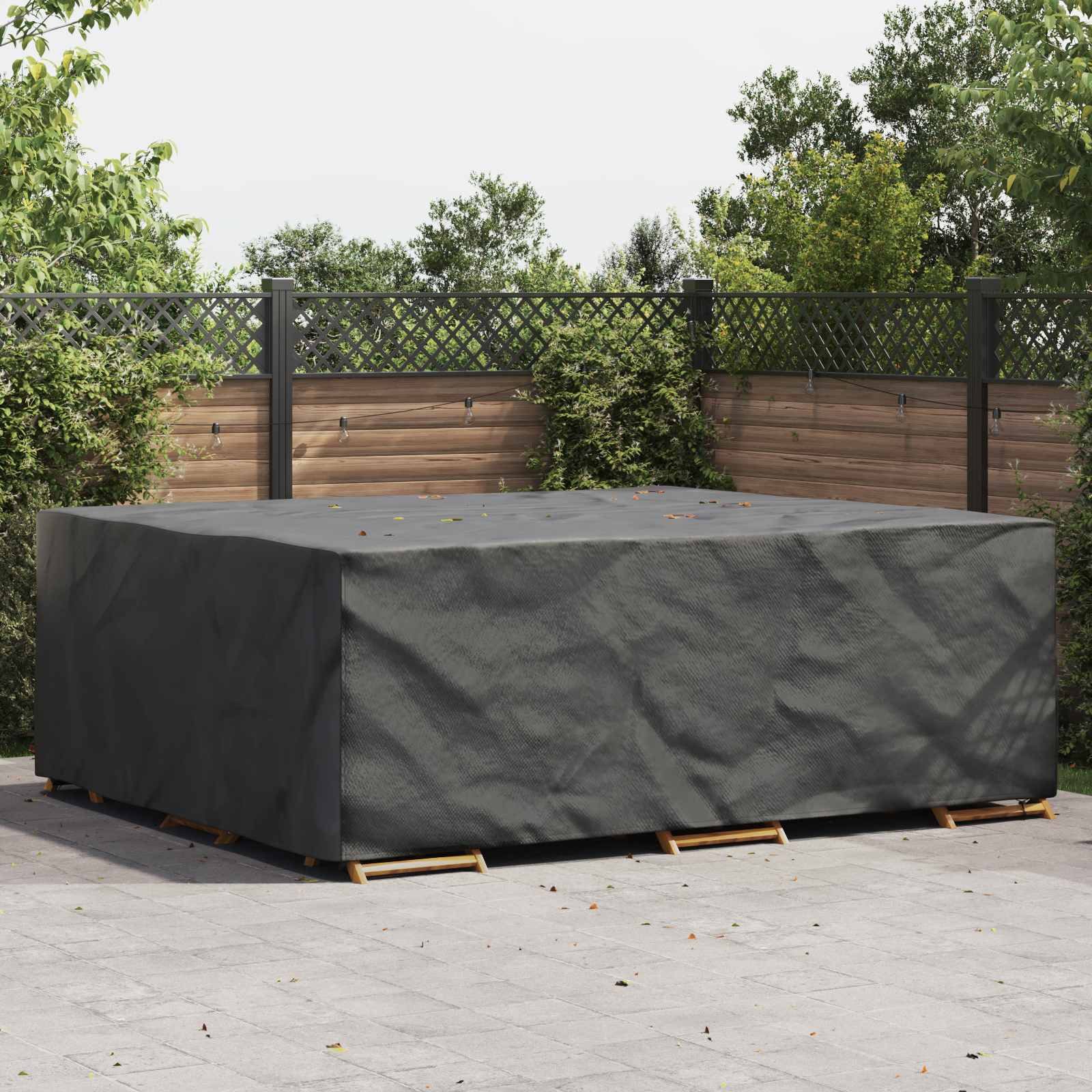 vidaXL Gartenmöbel-Schutzhülle Möbelbezug Uni Schwarz 300 x 250 x 100 cm 600D (1-St)