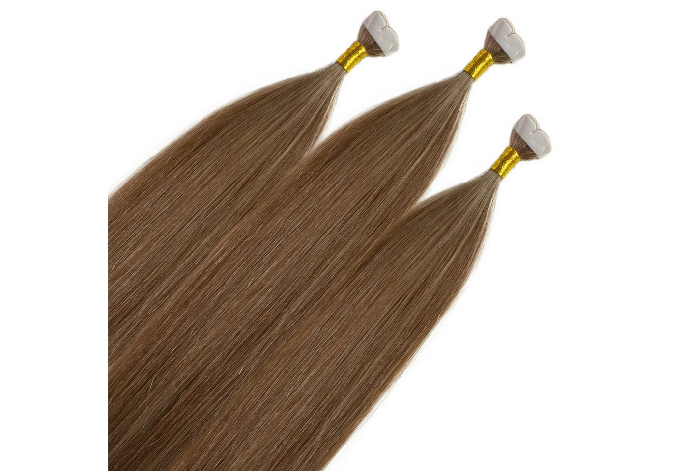hair2heart Echthaar-Extension Premium Mini Tape Extensions #8/1 Hellblond Asch 40cm