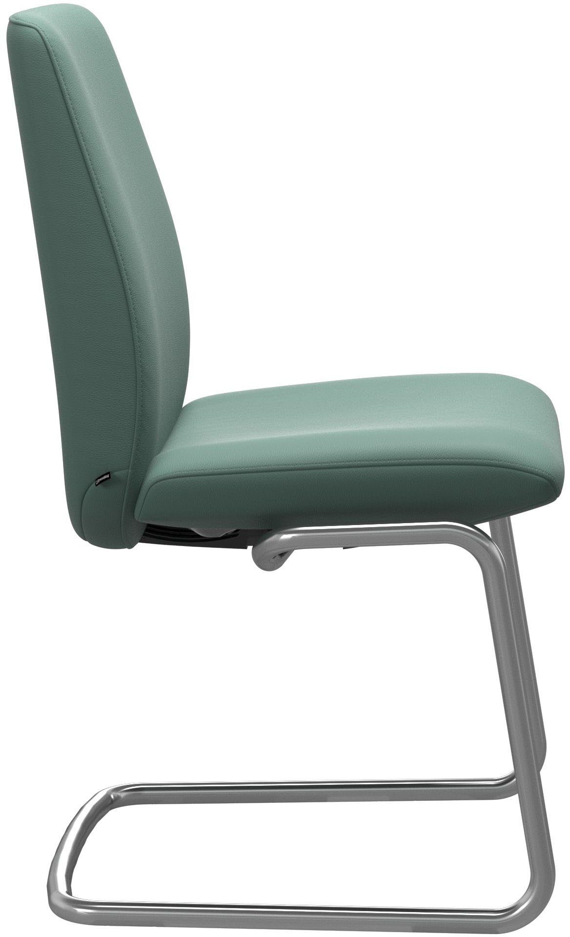 glänzend aus Low Beinen Größe Back, Stressless® Polsterstuhl Chrom Laurel, in Stahl L, mit