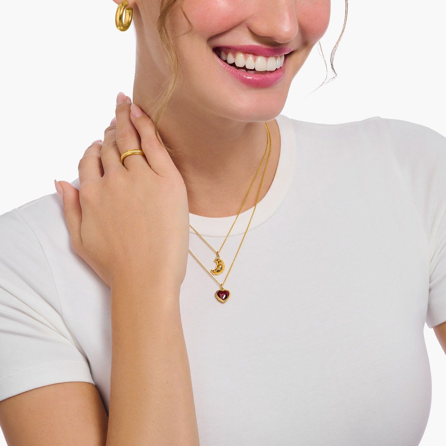 THOMAS SABO Kette mit Anhänger mit Croi...