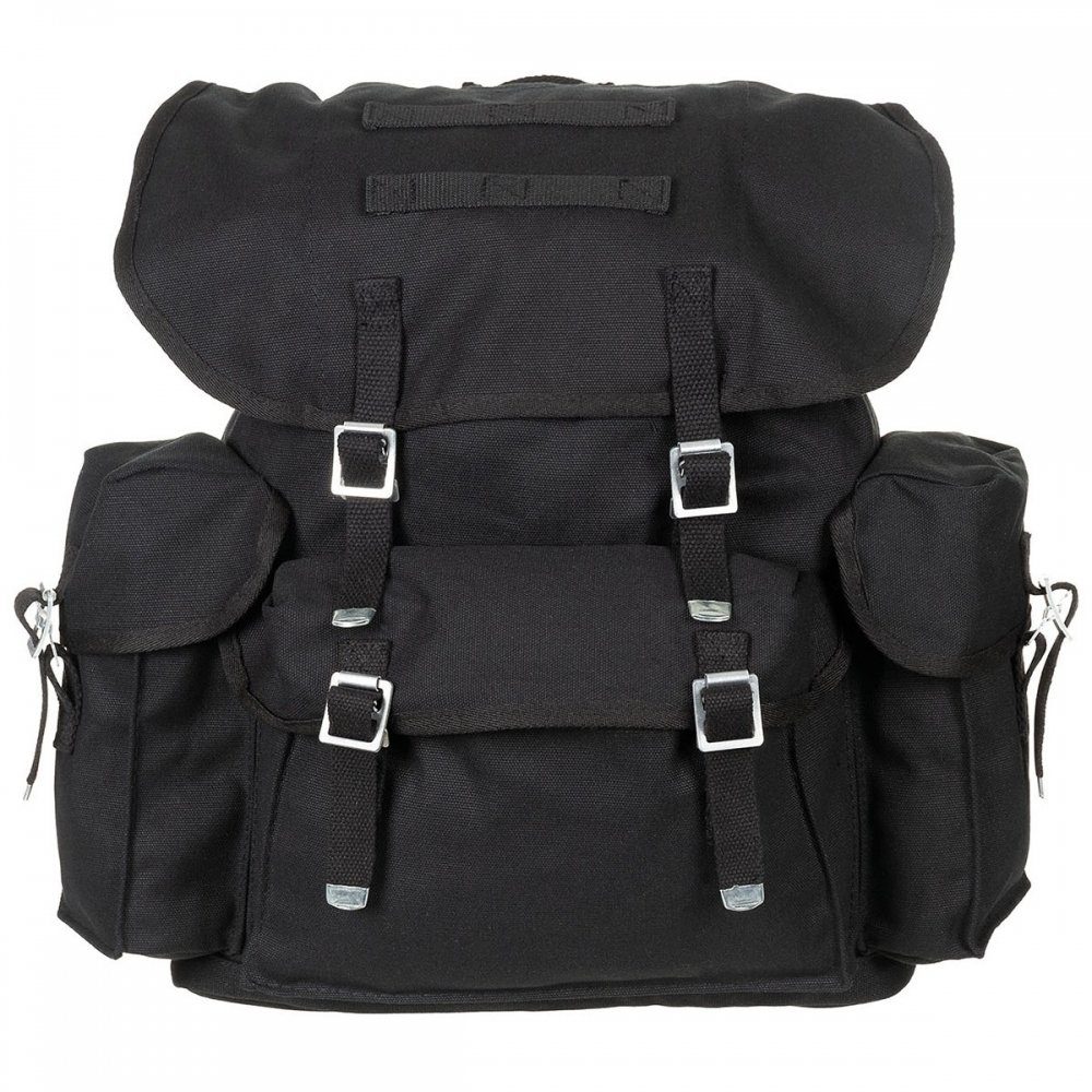 MFH Träger Rucksack, mit BW Packtasche) BW Wanderrucksack schwarz, Mod., (wie