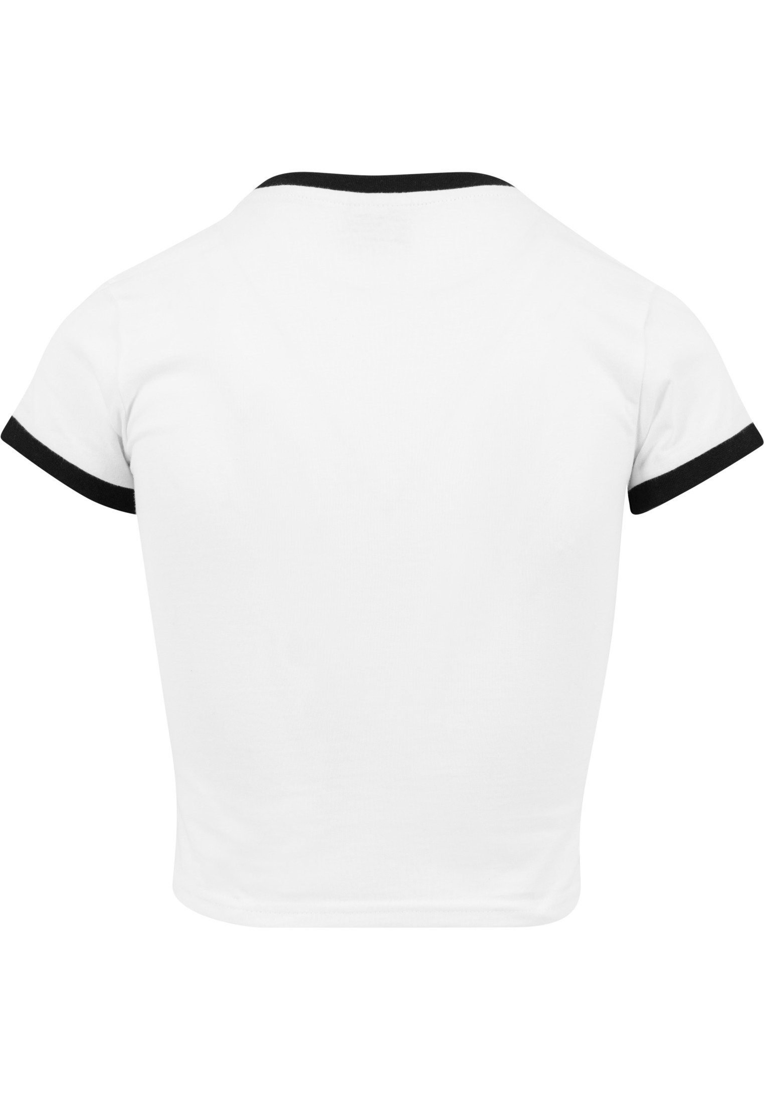 URBAN Cropped TB1502 wht/blk CLASSICS Ringer T-Shirt