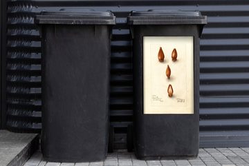 MuchoWow Wandsticker Pinienkerne - Gemälde von Deborah Griscom Passmore (1 St), Mülleimer-aufkleber, Mülltonne, Sticker, Container, Abfalbehälter