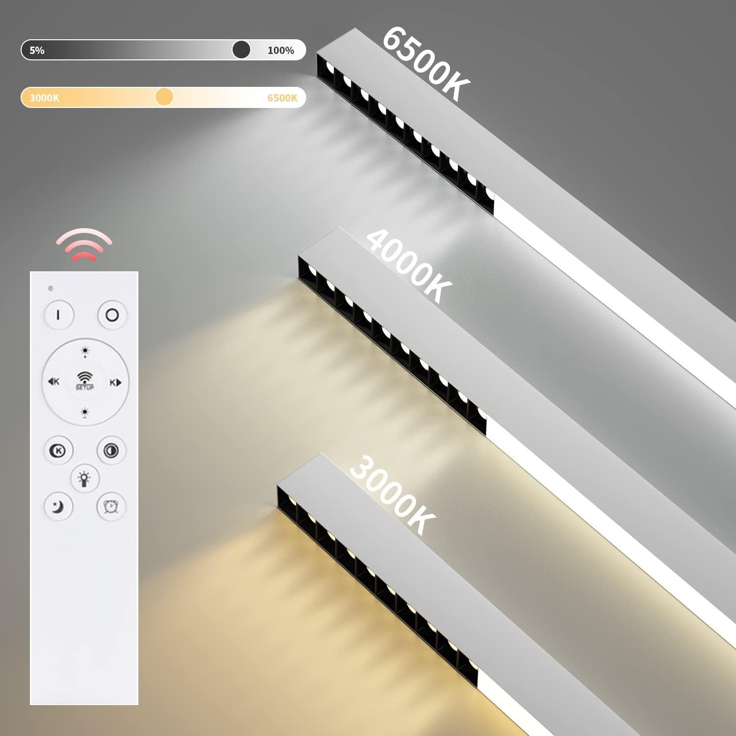 Nettlife Deckenleuchte Schwarz Modern LED Deckenlampe 107/80CM Lang Decke D günstig online kaufen