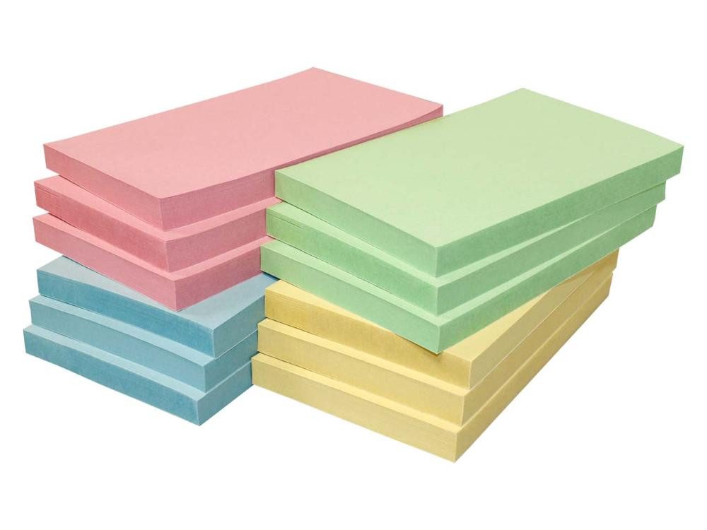 inFO Haftnotizblock Info Haftnotizen 125 x 75 mm, farbig sortiert, 12
