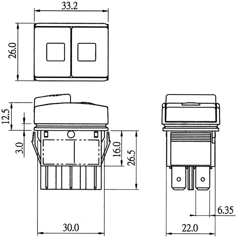 Thumbnail - TRU COMPONENTS Schalter Drucktastenschalter 250 V/AC 10 A, Betätiger erhaben