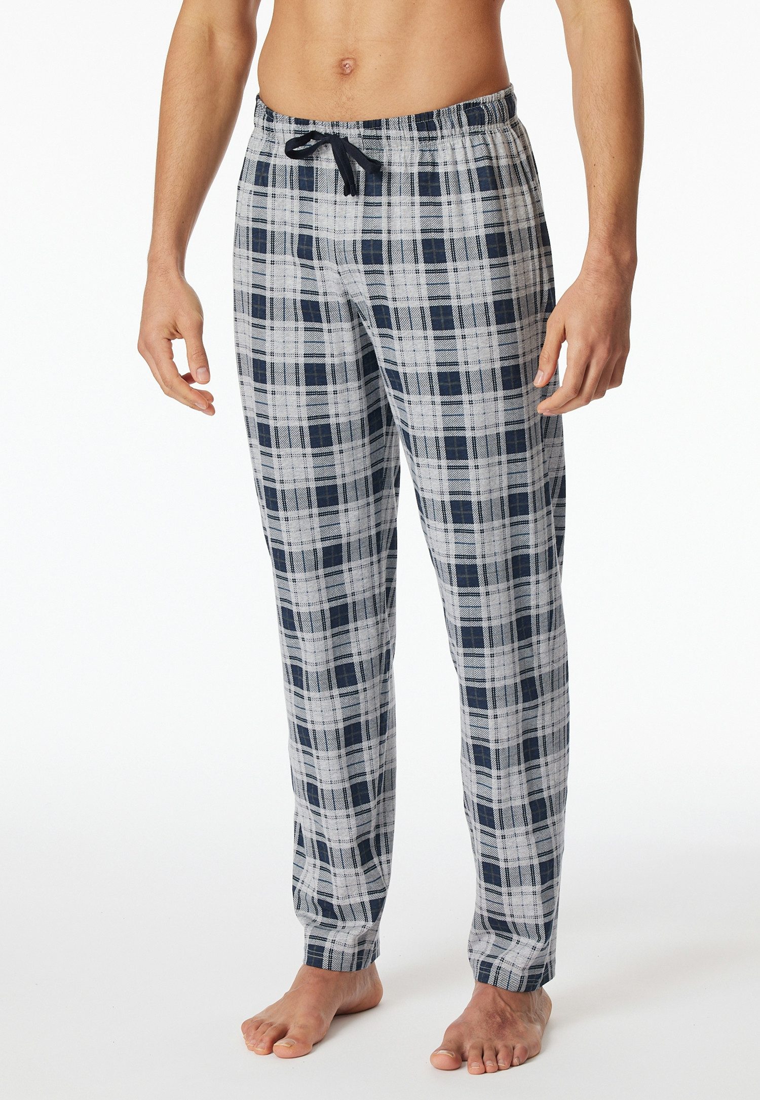 Schiesser Pyjamahose Mix + Relax gestreift, seitliche Taschen, Bindekordel