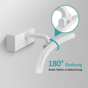 EMKE LED Spiegelleuchte Spiegellampen für das bad spiegelleuchte badezimmer 40cm, 180° drehbar spiegelleuchte led BadSpiegelschrank Beleuchtung 4000K